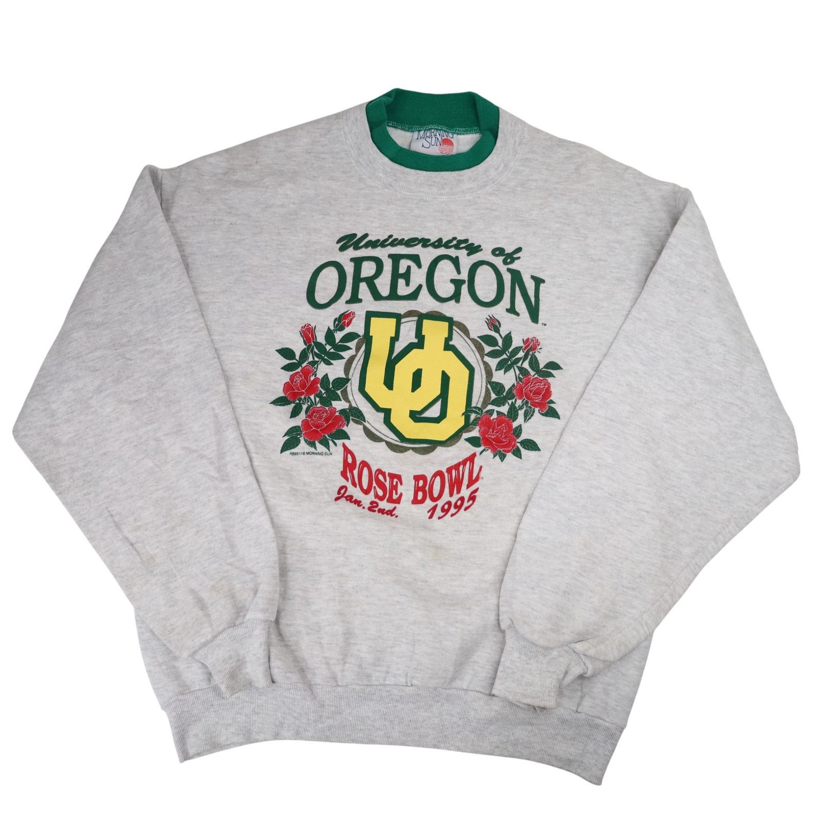 NCAA × Vintage VTG 1995 University of Oregon Rose Bowl Graphic Sweatshirt Size US L / EU 52-54 / 3 - 1 Thumbnail