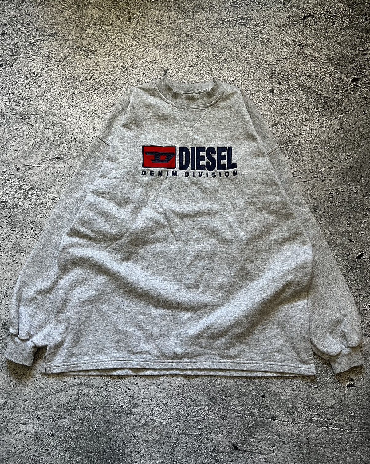 Vintage 90s DIESEL Retro Big Logo Boxy Sweatshirt Y2K Style