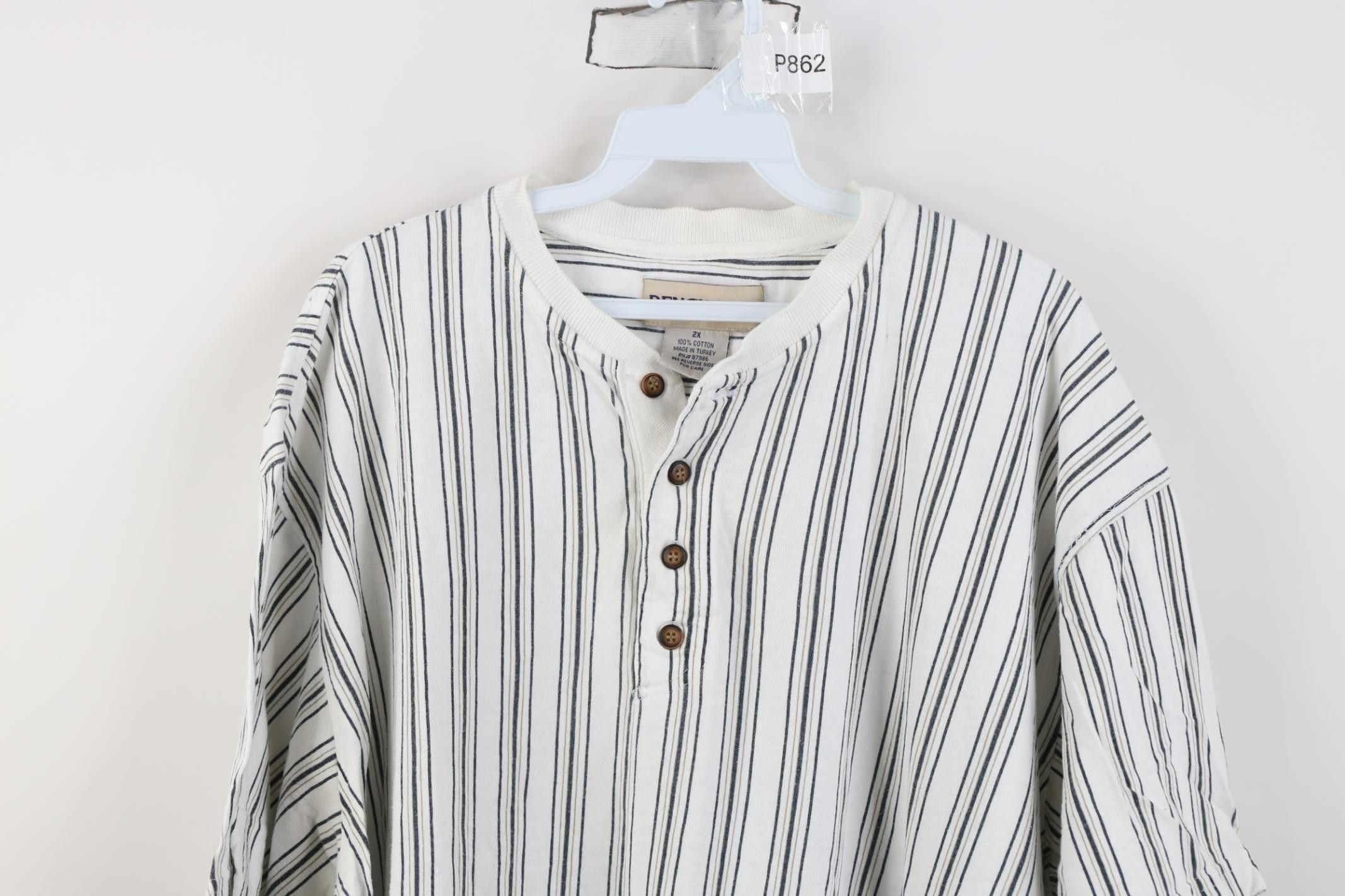 Vintage Vintage 90s Streetwear Block Short Sleeve Henley T-Shirt Size US XXL / EU 58 / 5 - 2 Thumbnail