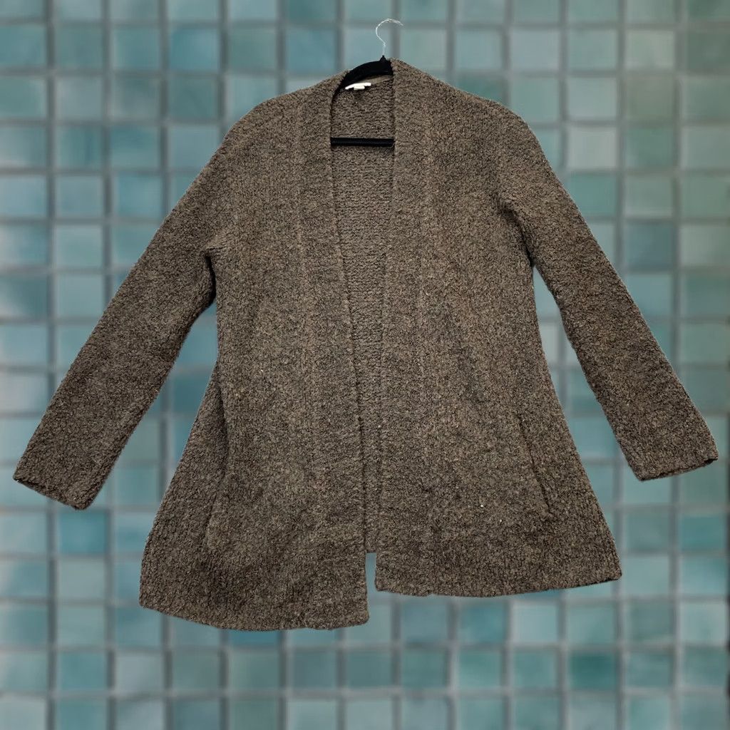 J. Jill J Jill Sweater Cardigan Womens Small Brown Open Front Boucle Wool Blend Size S / US 4 / IT 40 - 1 Thumbnail