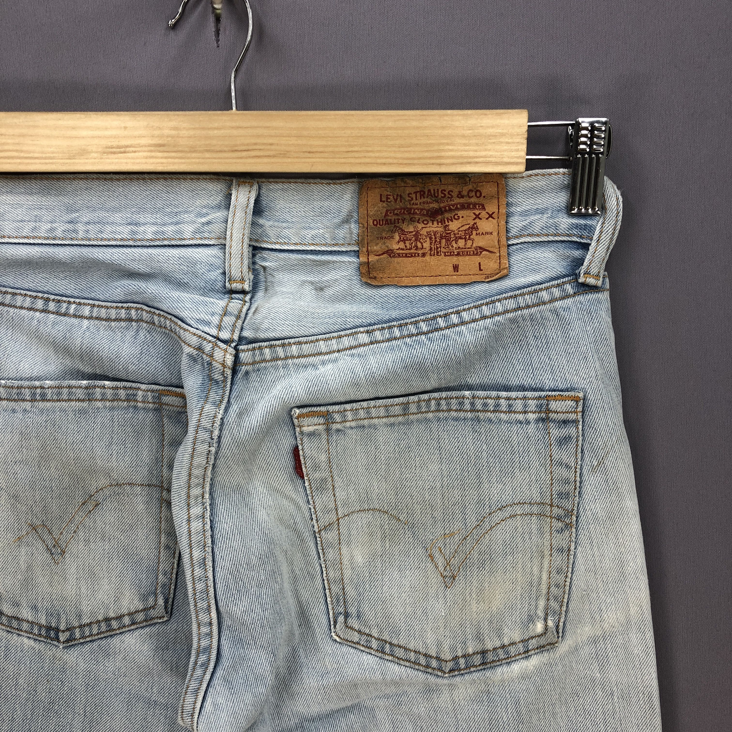 Levi's × Vintage Vintage Y2K Sunfaded Levis Distressed Jeans Levi's 505 Denim Size US 30 / EU 46 - 5 Thumbnail