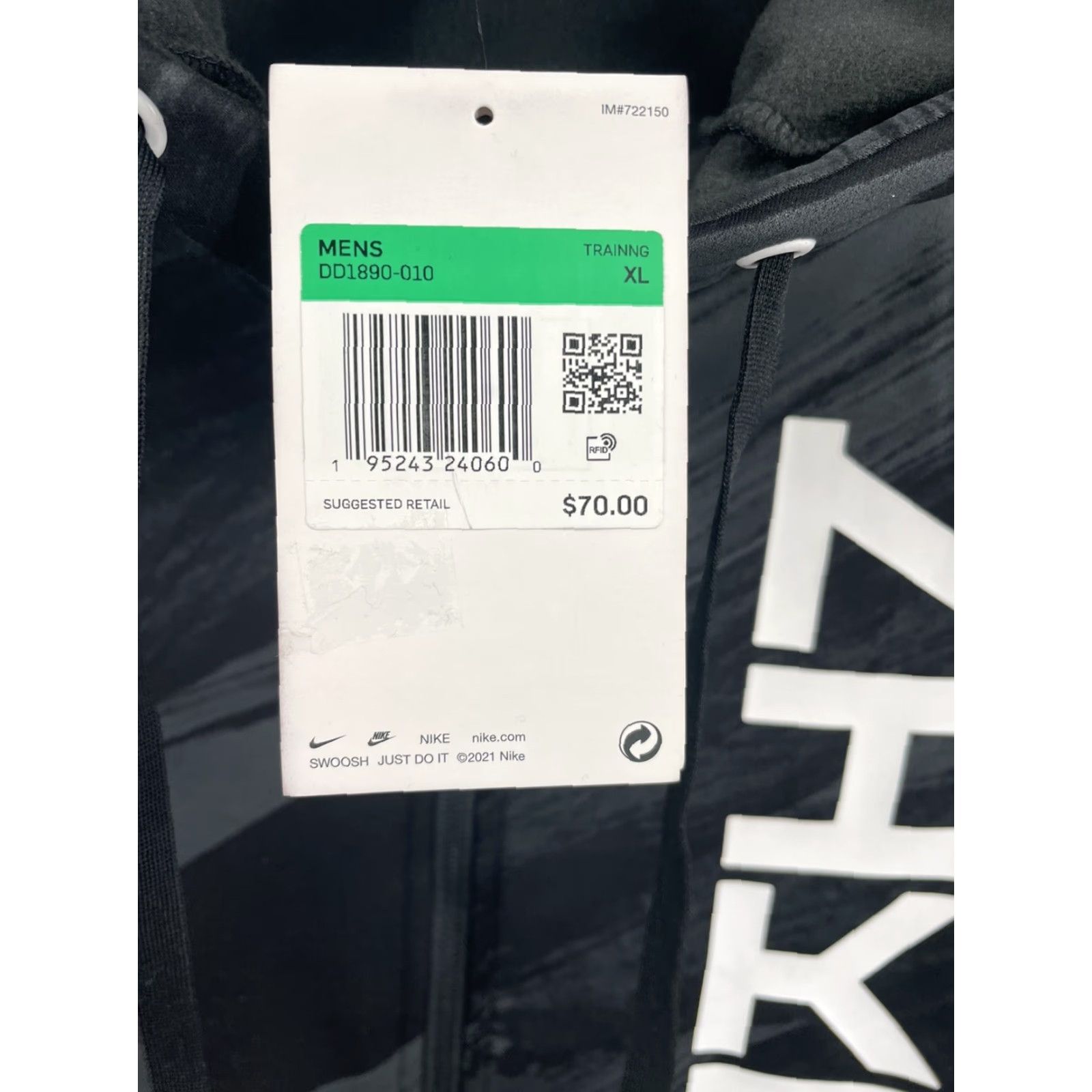 Nike Therma Fit Sportclash Full Zip Hoodie XL Black/White DD1890-010 Hoodie Mens/Adult