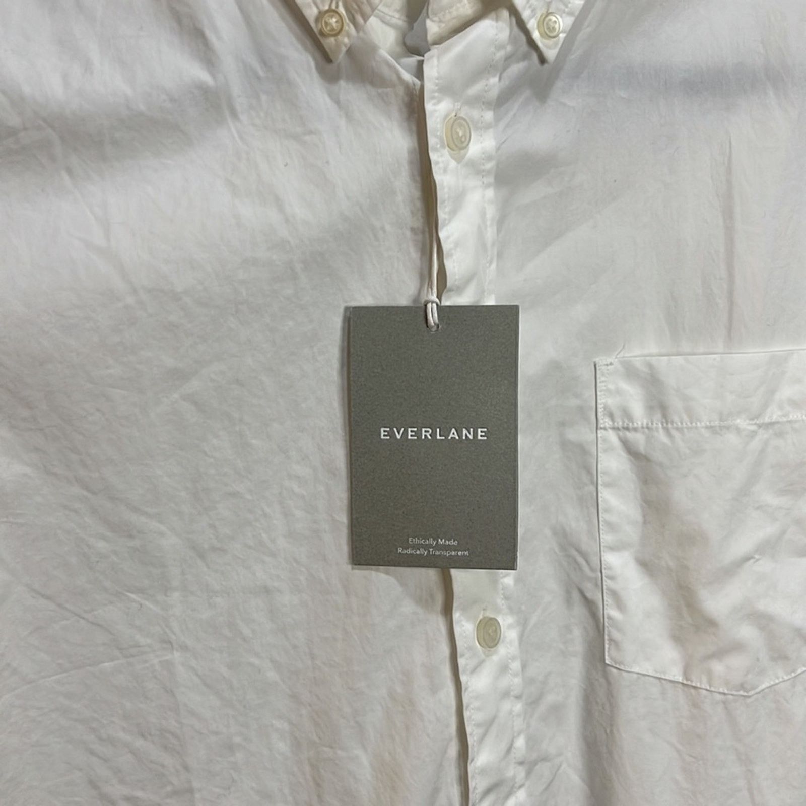 Everlane Everlane The Organic Short Sleeve Slim Fit - White Size M Size US M / EU 48-50 / 2 - 4 Thumbnail