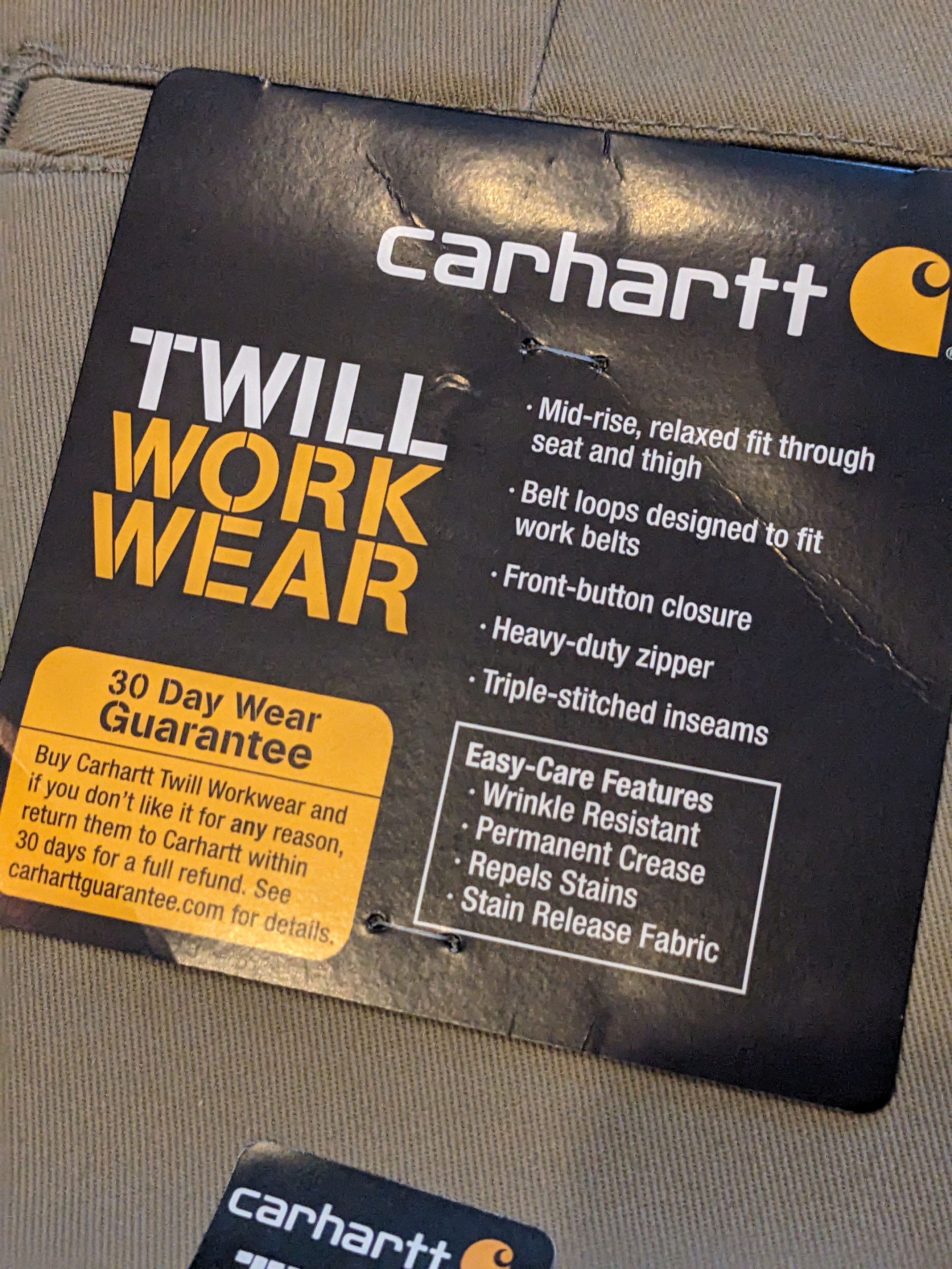 Carhartt × Vintage Carhartt 44x32 Relaxed Fit Twill Work Wear Khaki Pants Size US 44 / EU 60 - 3 Thumbnail
