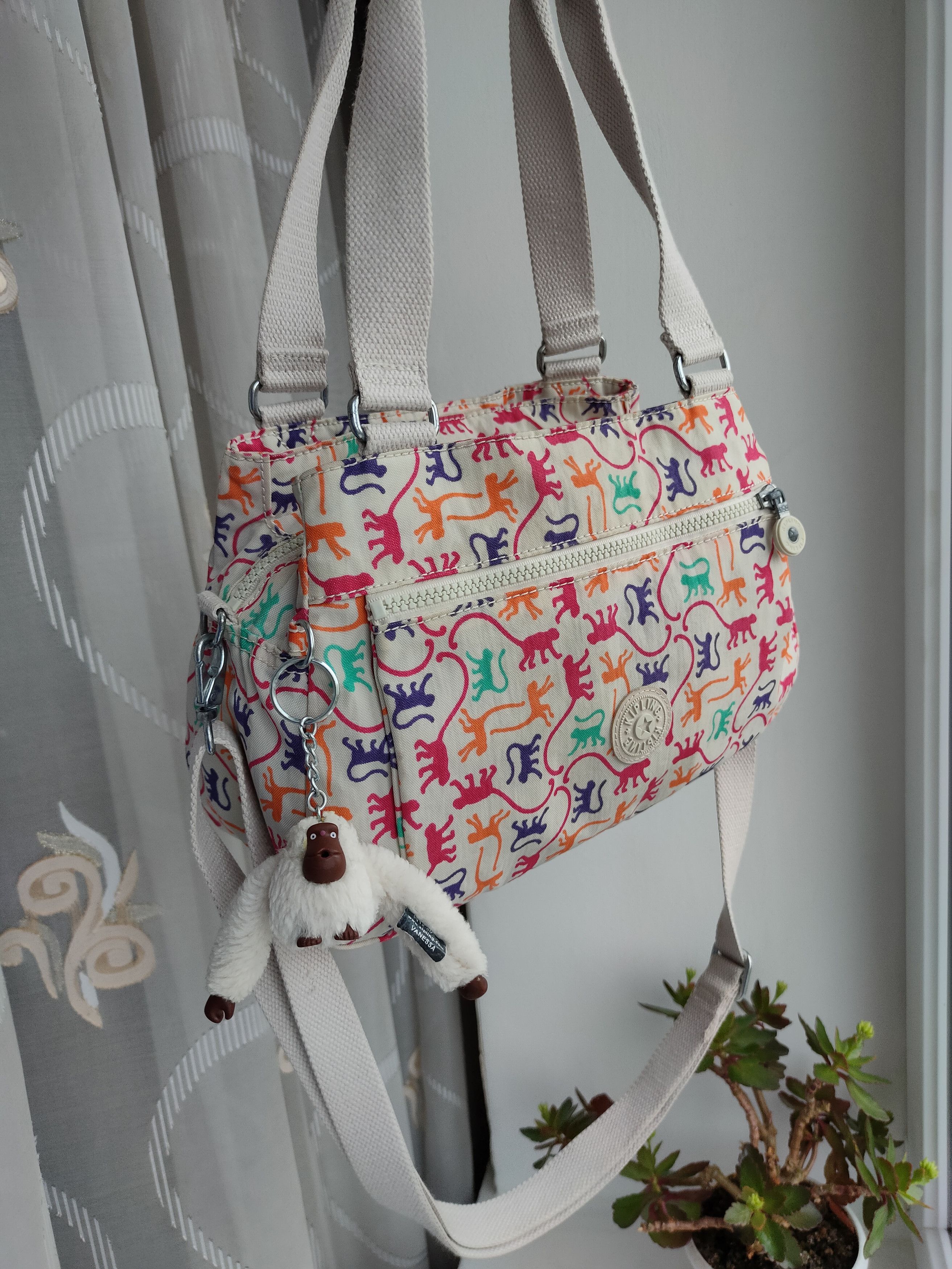 Kipling crossbody messenger bag handle bag monkey
