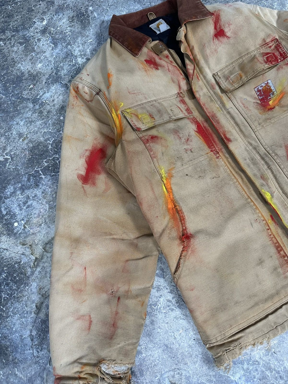 Designer × Vintage Vintage Painted Carhartt Arctic Jacket Size US M / EU 48-50 / 2 - 3 Thumbnail