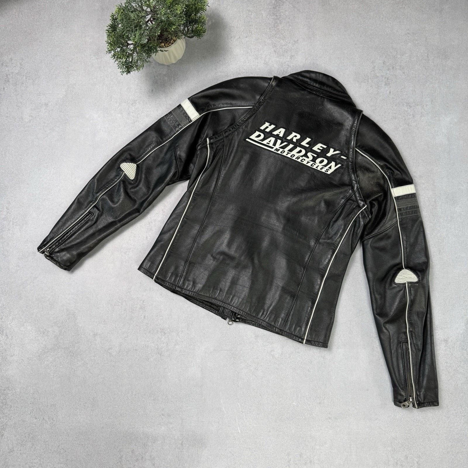 Harley Davidson Harley Davidson Leather Racing Jacket Women's Vintage Y2K Size XS / US 0-2 / IT 36-38 - 1 Thumbnail