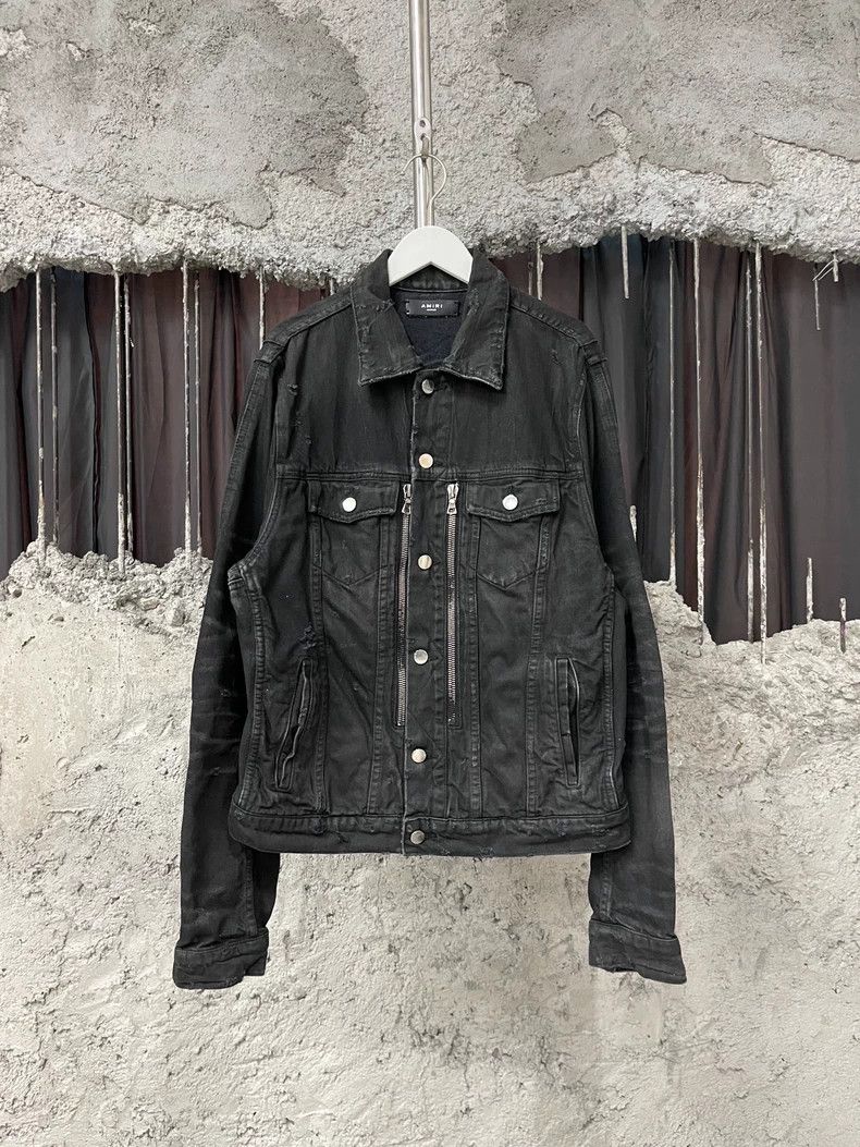Other Amiri washed black MX2 denim jacket Size US M / EU 48-50 / 2 - 1 Thumbnail