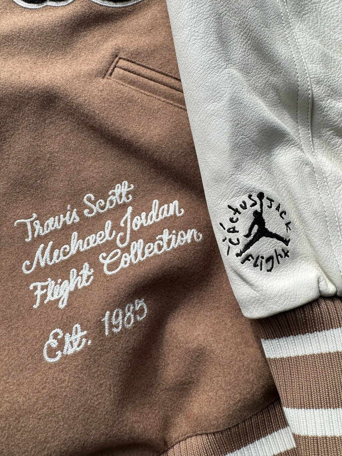 Travis Scott Travis Scott x Jordan Varsity Jacket Antique Brown 
