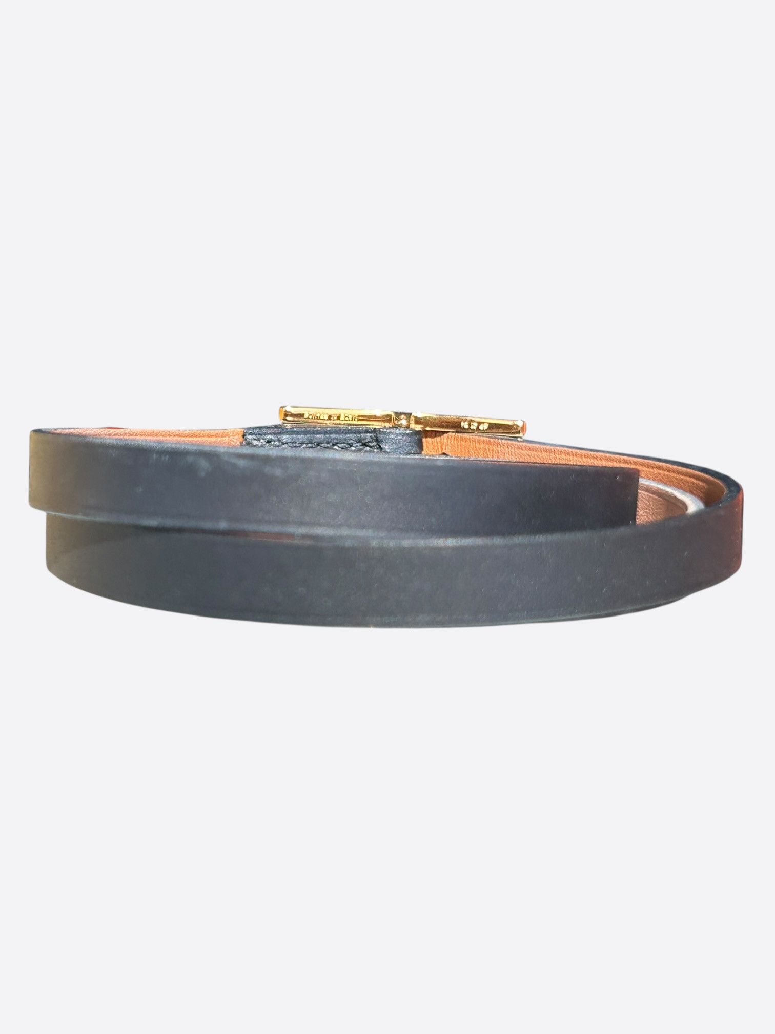 Hermes Black Swift & Gold Hardware Behapi Double Tour Bracelet Size ONE SIZE - 2 Thumbnail