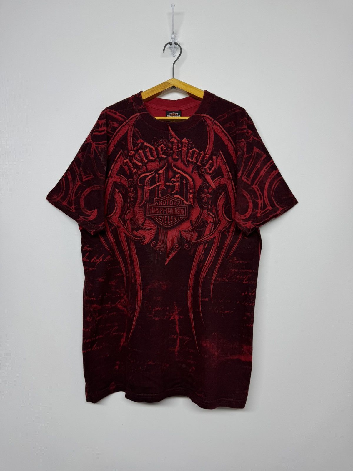 Harley Davidson Sickest Vintage Y2k Rare Harley Davidson All Print T-Shirt Size US L / EU 52-54 / 3 - 1 Thumbnail
