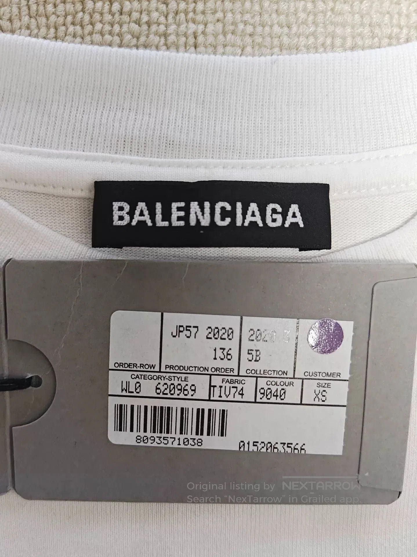 Balenciaga Balenciaga Crew Logo Short-Sleeve Tee. Size XS / US 0-2 / IT 36-38 - 5 Thumbnail