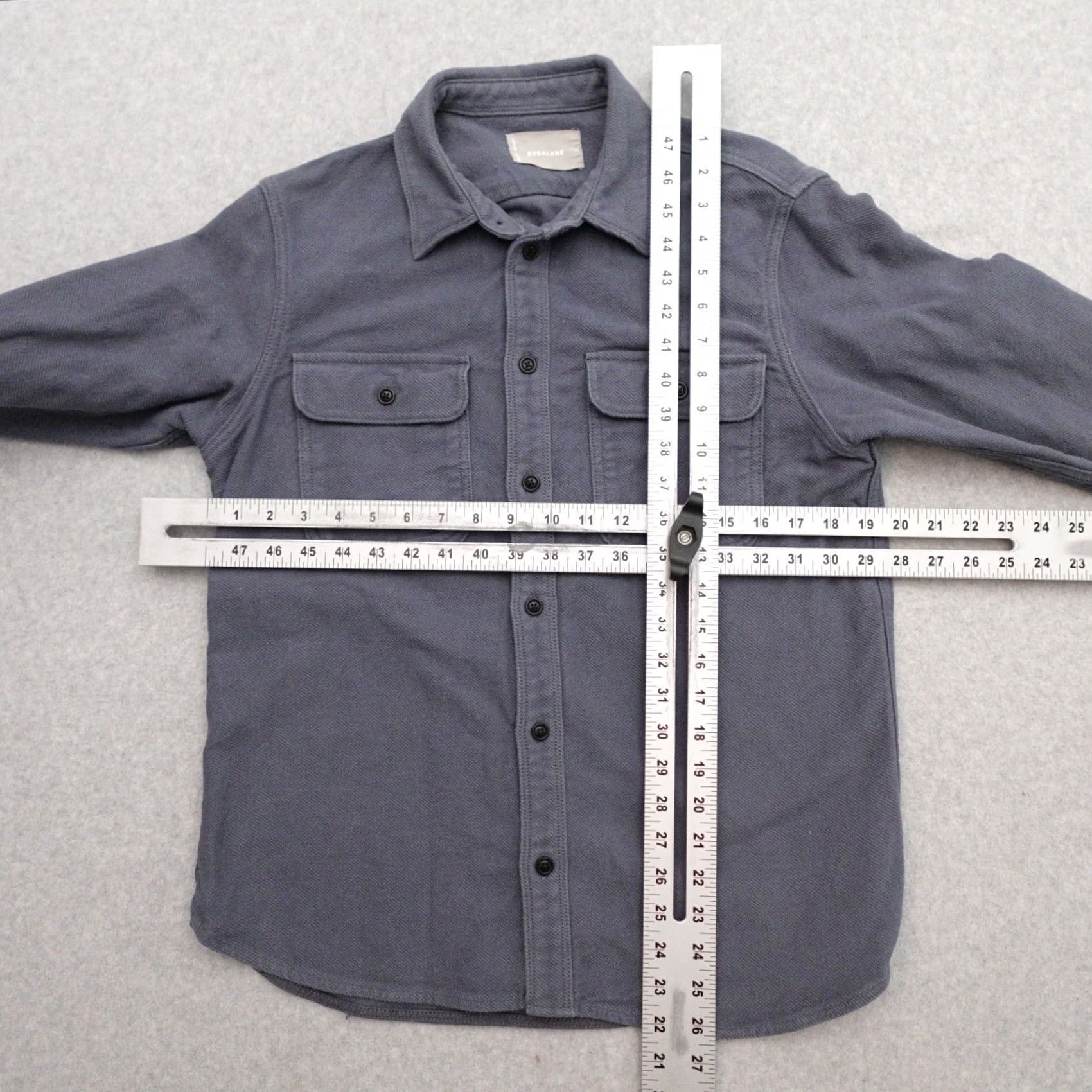 Everlane Everlane Jacket Women Medium Blue Shacket Oversized Button Up Casual 26x20 Size M / US 6-8 / IT 42-44 - 2 Thumbnail