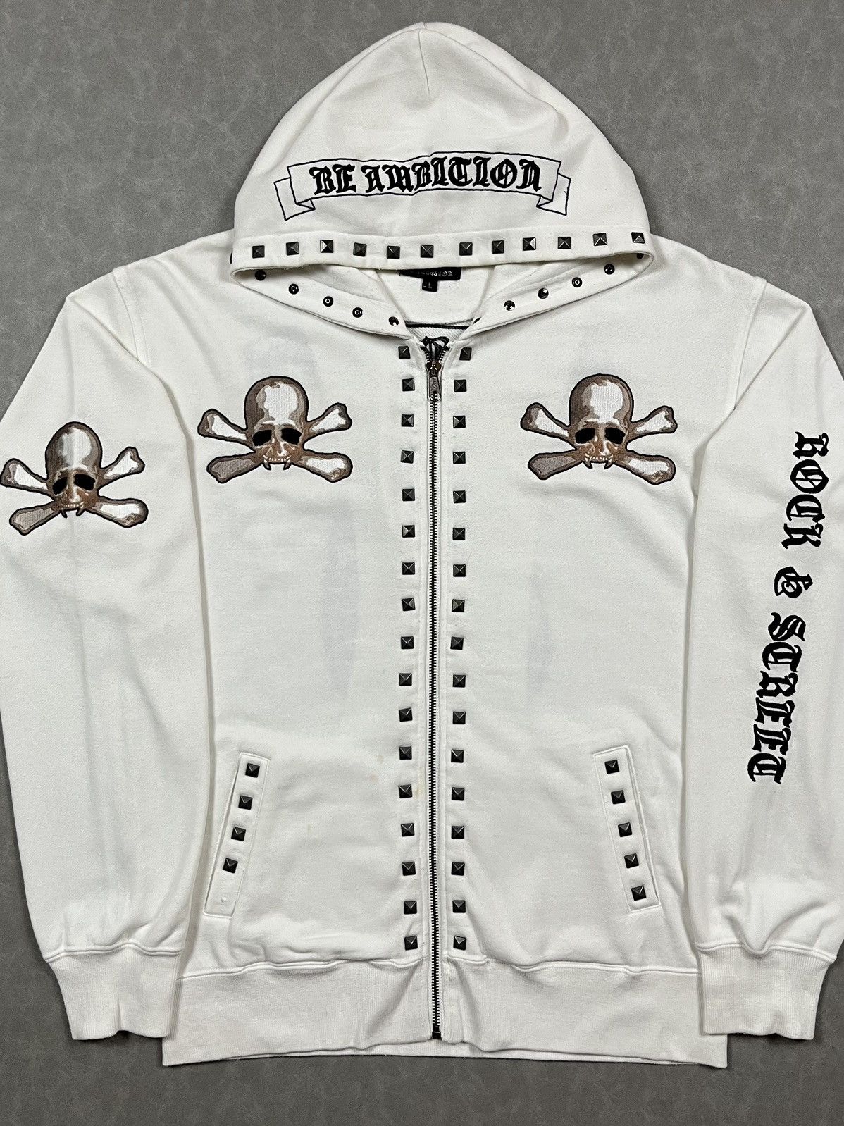 Japanese Brand Beambition skull zip hoodie Size US L / EU 52-54 / 3 - 8 Thumbnail