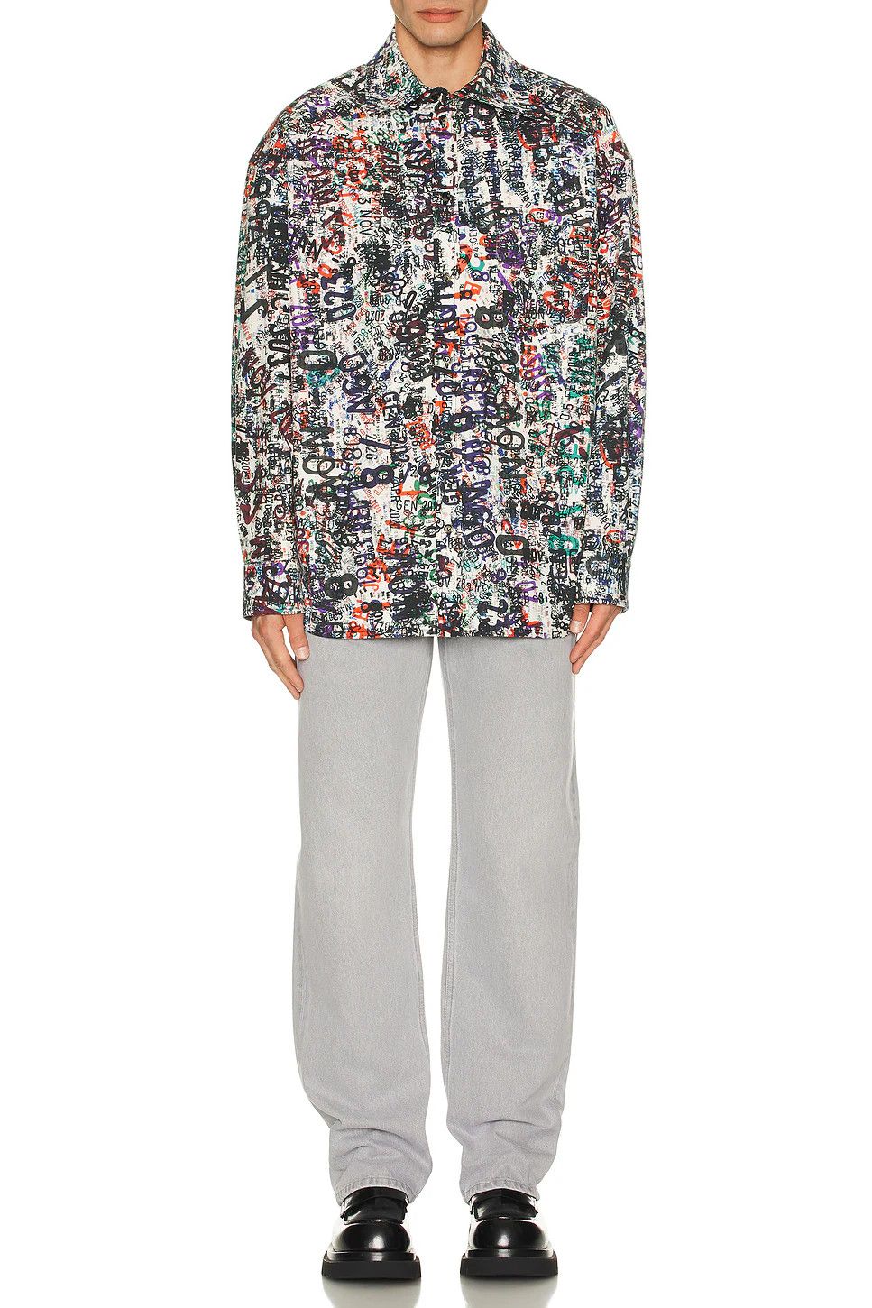 Bottega Veneta o1bcso1str0526 Cotton Wool Memory Print Shirt in Multicolor Size US M / EU 48-50 / 2 - 4 Thumbnail