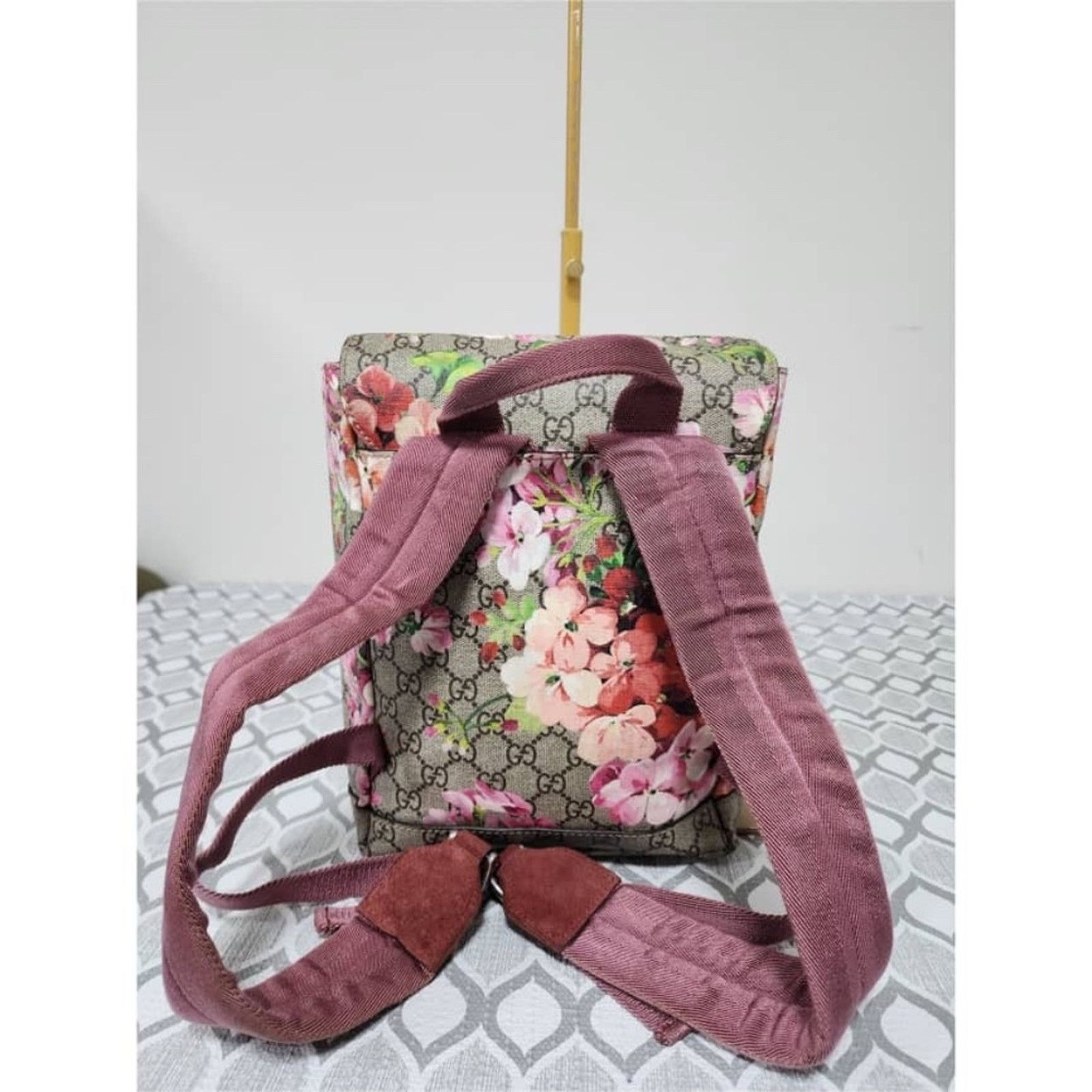 Gucci GUCCI GG Supreme Monogram Bloom Small Single Buckle Backpack Size ONE SIZE - 5 Thumbnail
