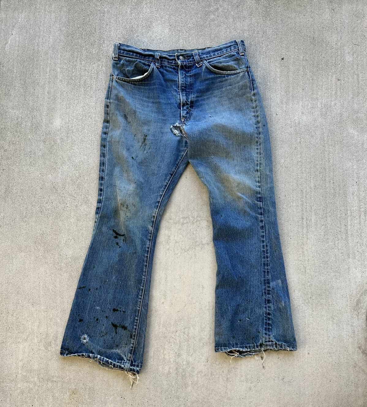 Vintage Levi’s Big E Orange Tab 70s USA Distressed Talon
