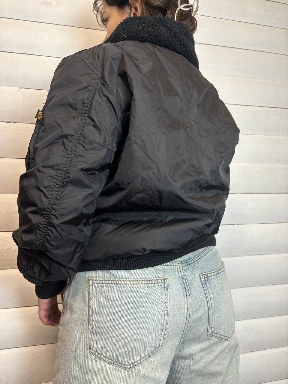 Alpha Industries × If Six Was Nine × Vintage Vintage Y2K Alpha Industries Fur Collar Flight B-15 Jacket Size US L / EU 52-54 / 3 - 12 Thumbnail
