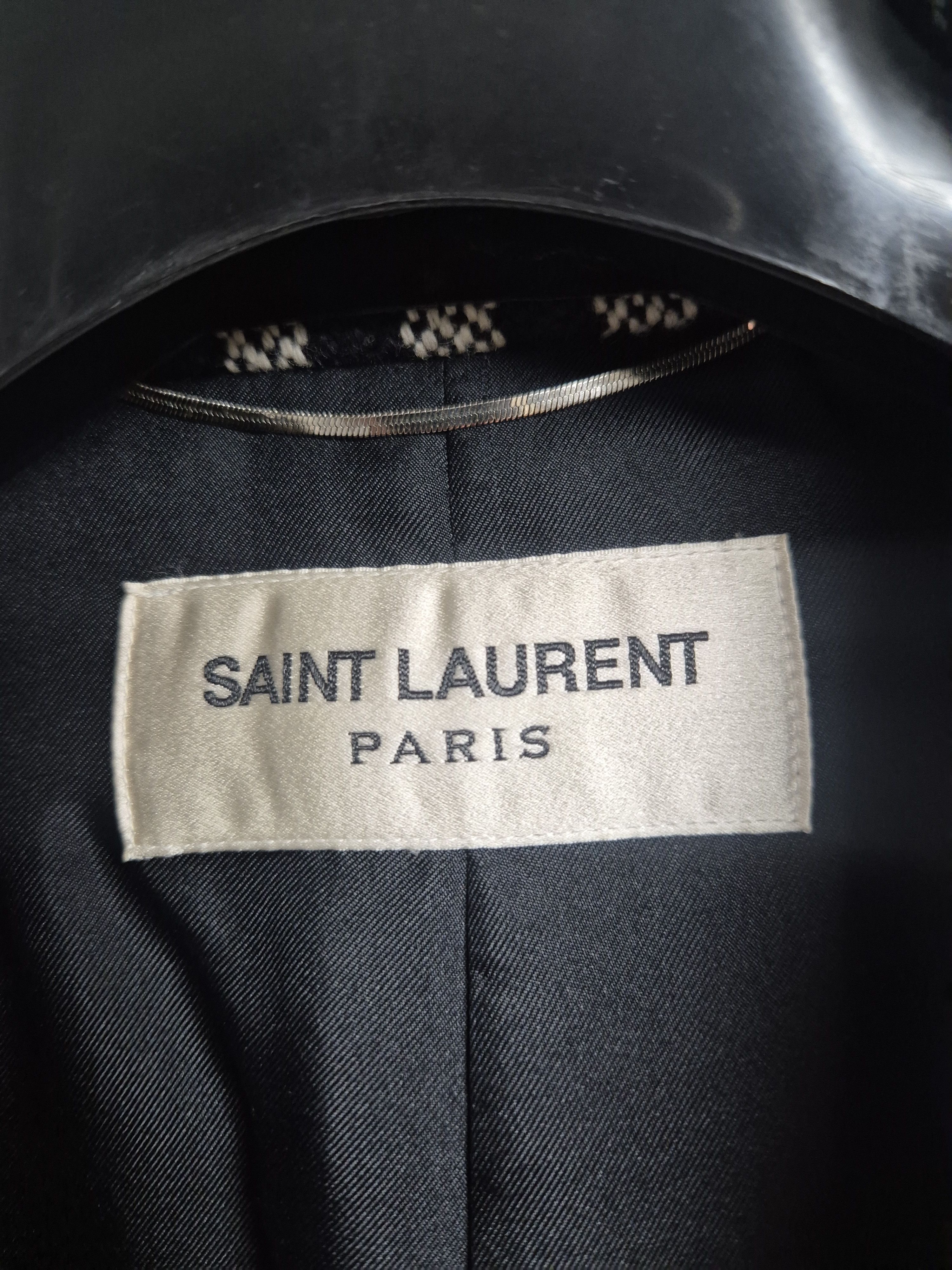 Hedi Slimane × Saint Laurent Paris Saint Laurent 14FW striped coat Size US M / EU 48-50 / 2 - 3 Thumbnail