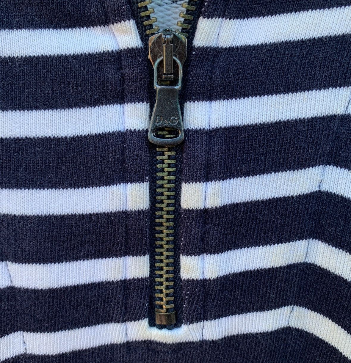 Dolce & Gabbana Dolce & Gabbana Half Zipper Lampo Stripe Sweatshirt Navy Size M / US 6-8 / IT 42-44 - 9 Thumbnail