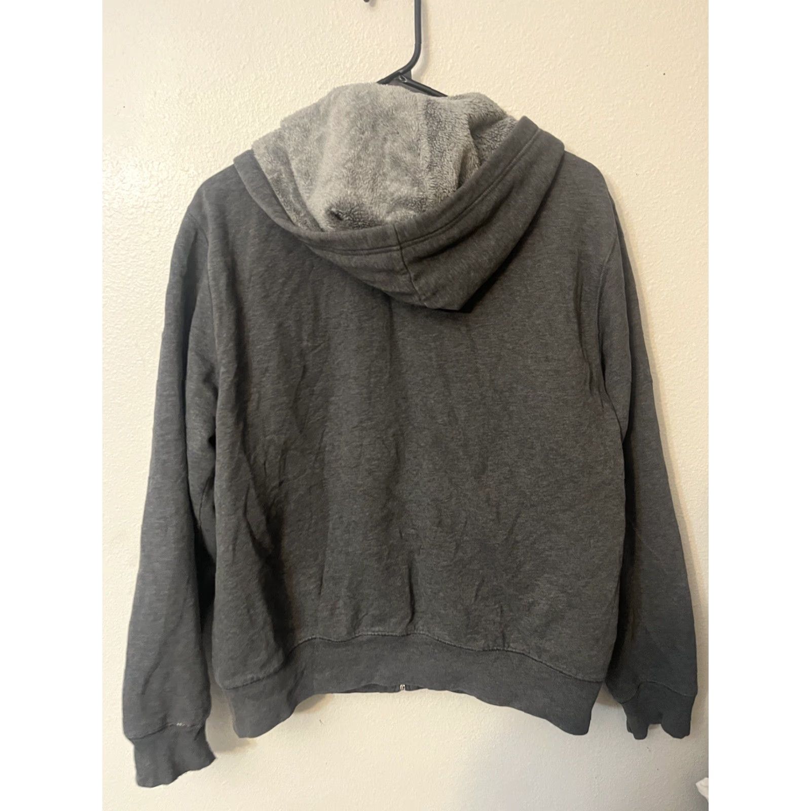 Tommy Hilfiger Tommy Hilfiger Hoodie Womens S Gray Full Zip Faux Fur Sherpa Lined Activewear Size S / US 4 / IT 40 - 4 Thumbnail