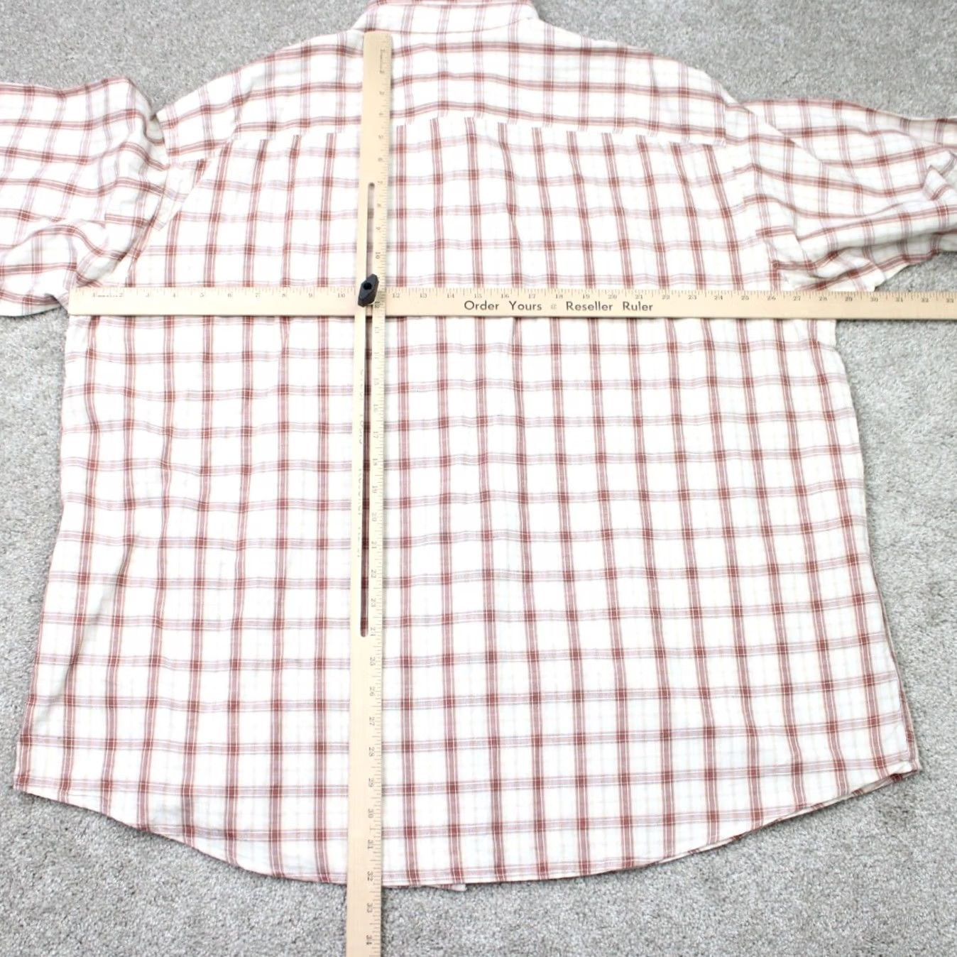Joseph Abboud Joseph Abboud Shirt Mens 2XL Plaid Brown Beige Cotton Linen S/S Classic Fit Button-Up Summer Casual Business Mens Size US XXL / EU 58 / 5 - 7 Thumbnail