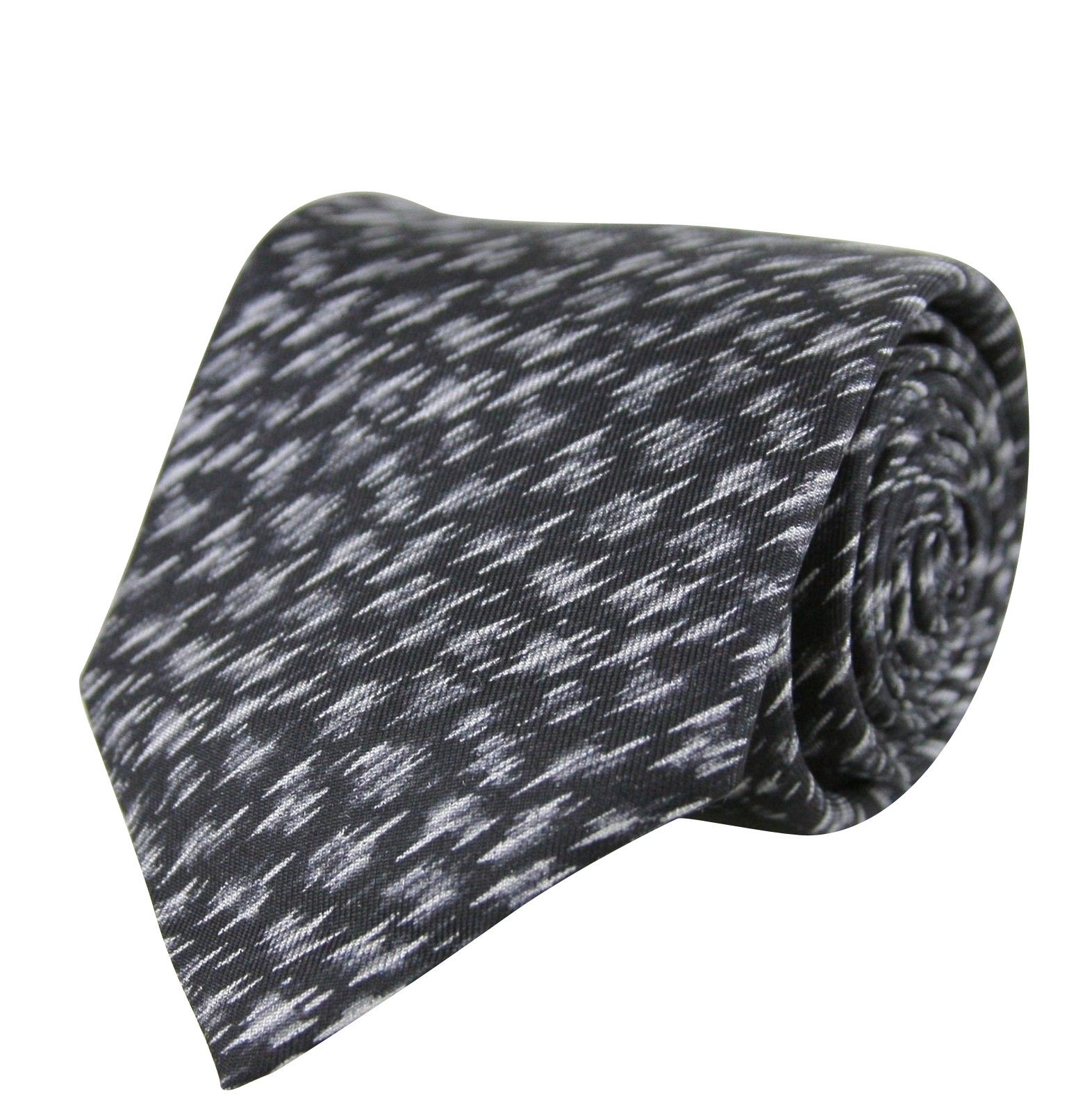 Bottega Veneta Men's Dry Brush Black/White Silk Pattern Tie Size ONE SIZE - 1 Thumbnail