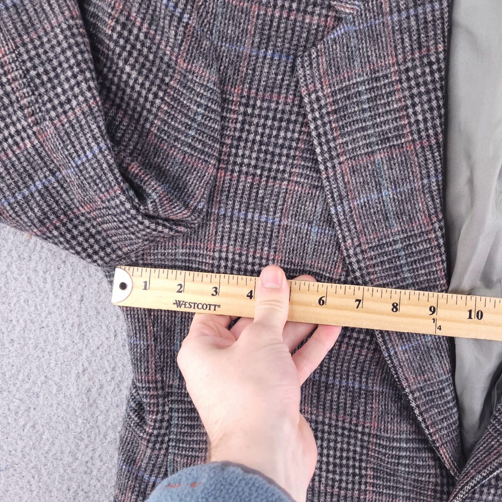 Vintage Miller & Rhoads Blazer Mens 40 Brown Wool Tweed Coat Jacket Size 42R - 4 Thumbnail