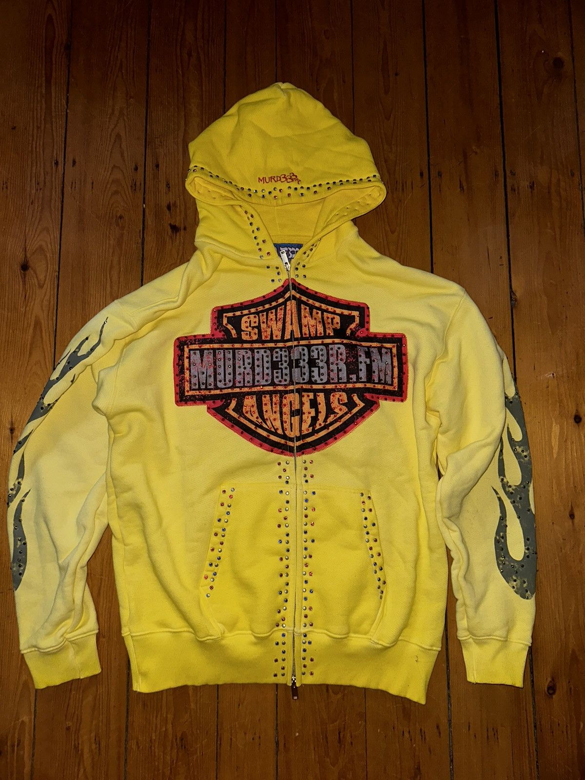 murd333r.fm Murd333r Rhinestone Hoodie (Bloody Osiris) | Grailed