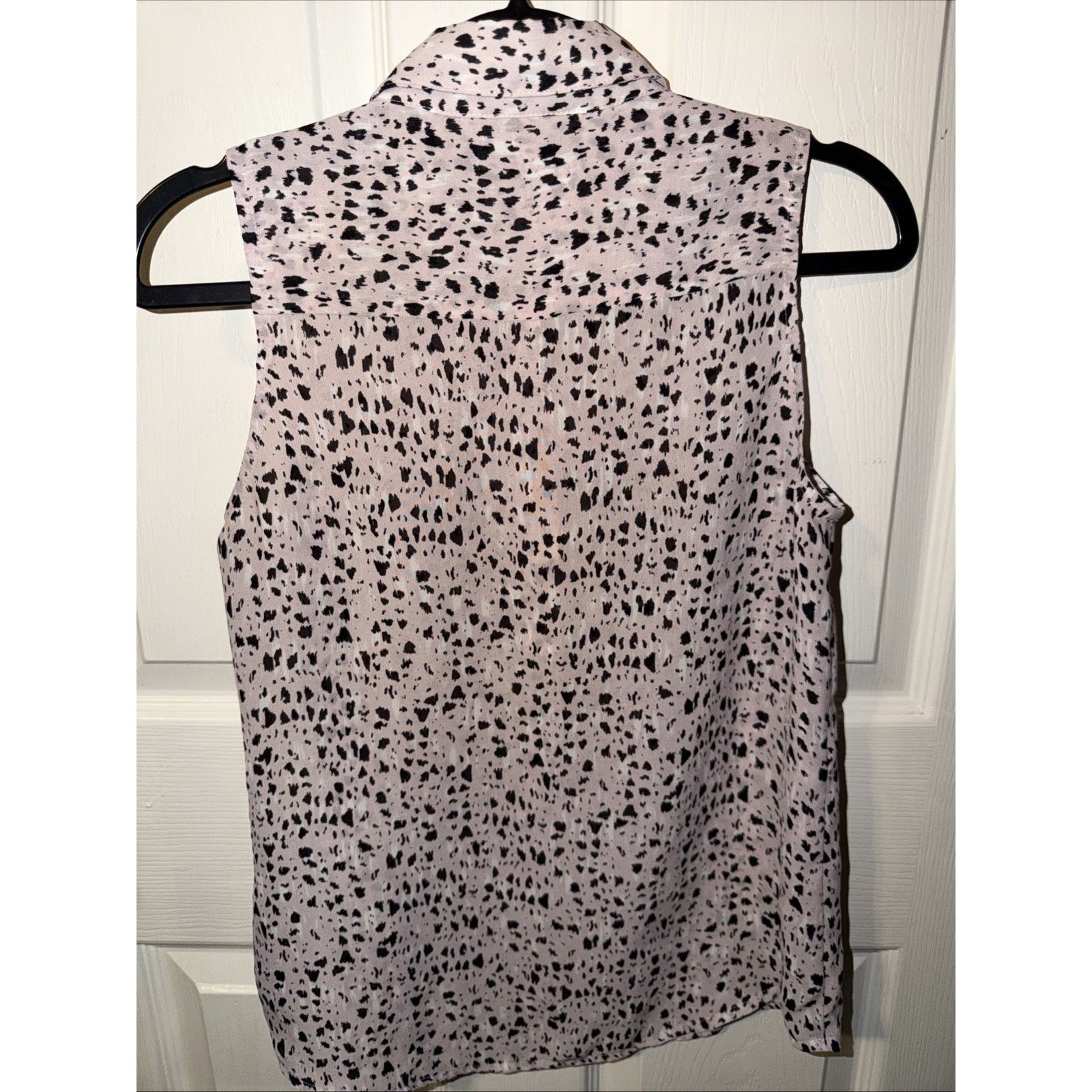 Banana Republic Banana Republic Women Pink XS Sleeveless Top Spotted Print Size XS / US 0-2 / IT 36-38 - 8 Thumbnail