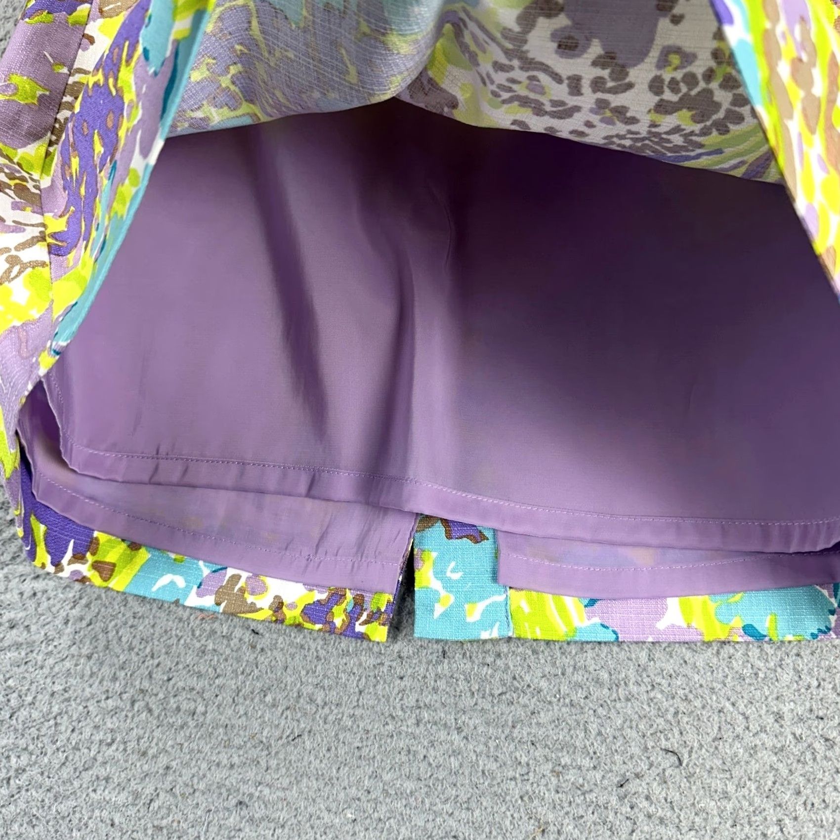 Talbots Talbots Mini Skirt Womens 2 Lavender Yellow Floral Pencil Cotton Skirt Short Purple Mens Womens Girls Boys Size 26" / US 2 / IT 38 - 5 Thumbnail