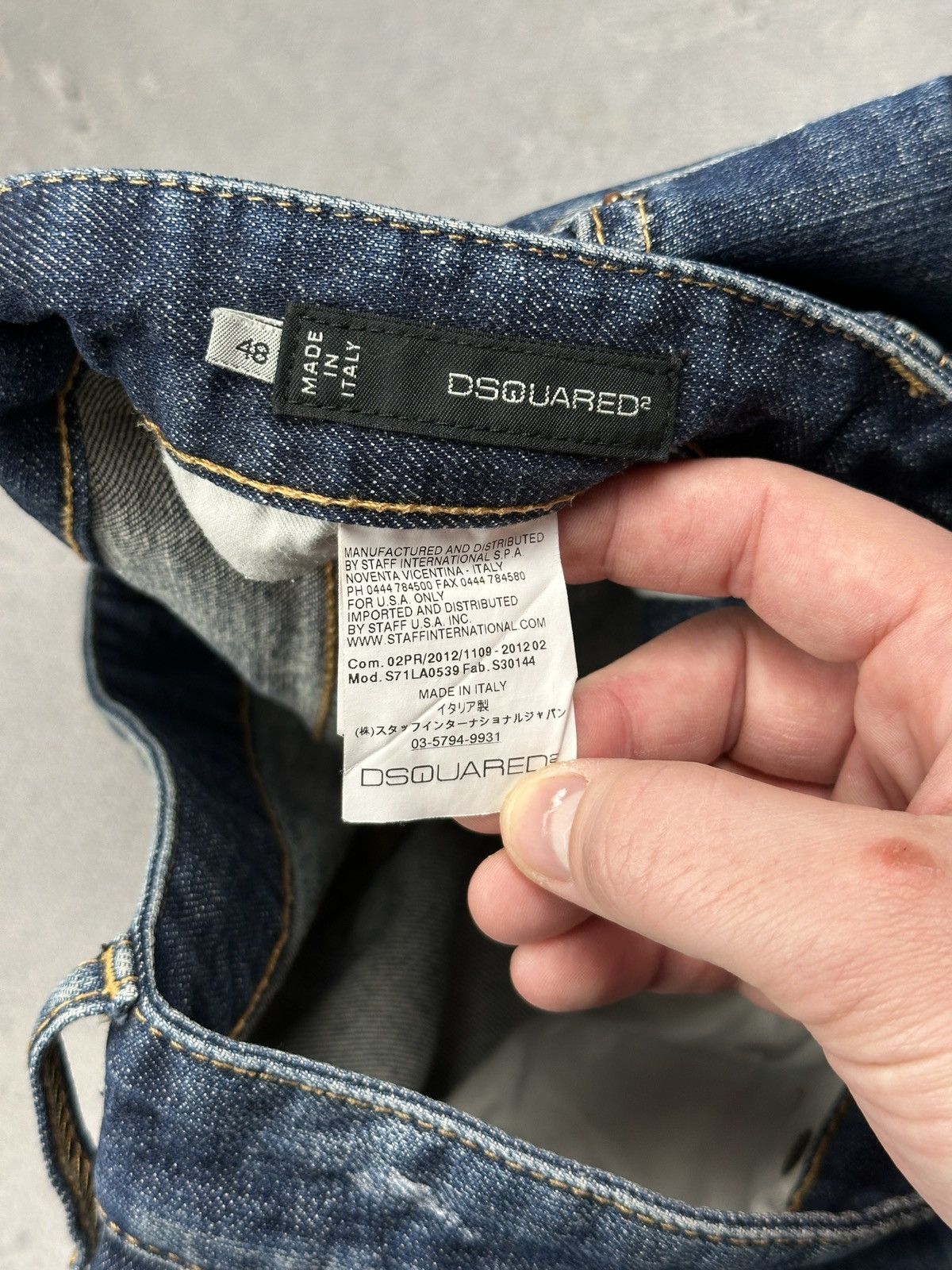 Dsquared2 Dsquared2 Distressed Patchwork Denim Jeans Military Pocket Size US 33 - 13 Thumbnail