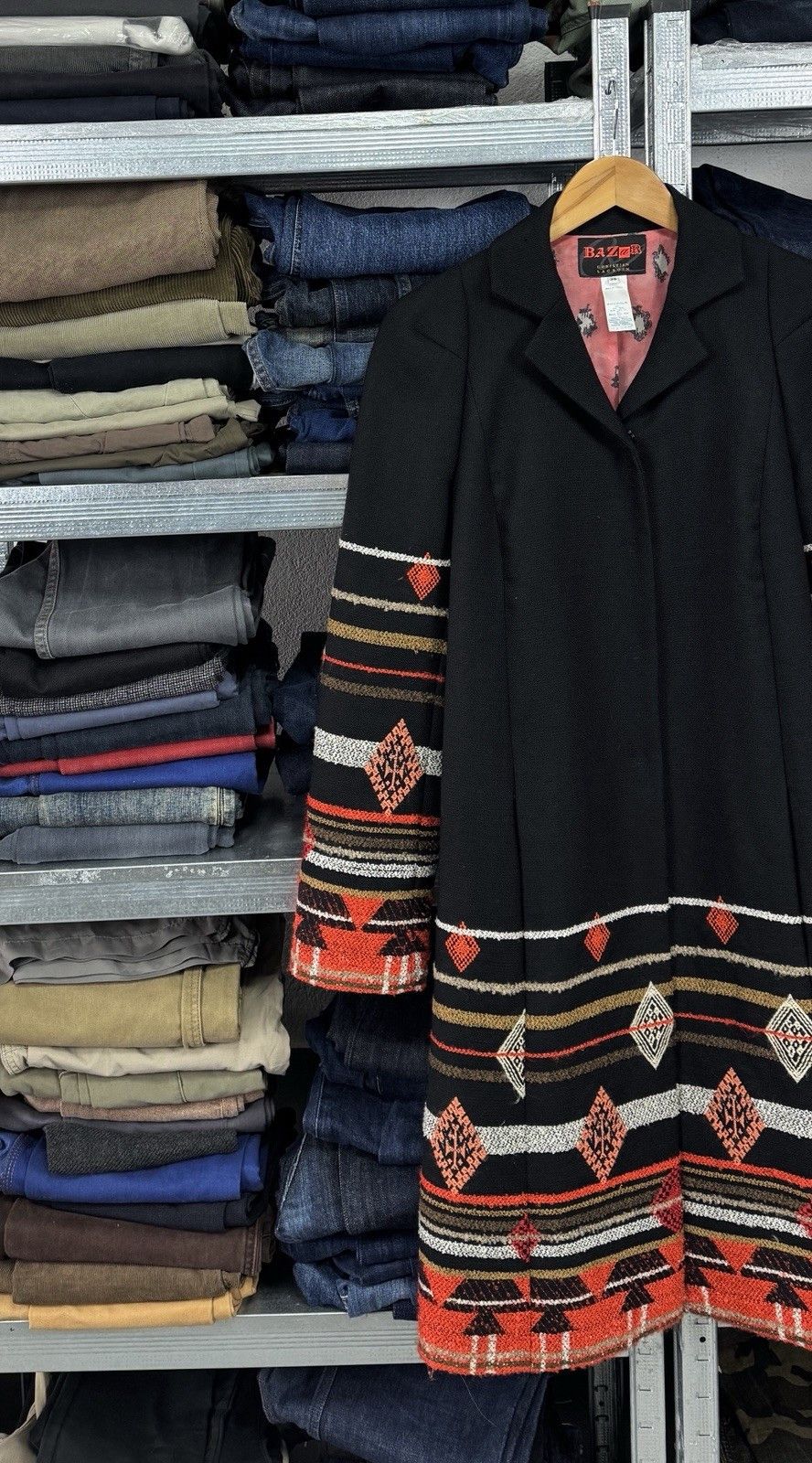 Christian Lacroix Christian Lacroix Bazar Vintage Aztec Pattern Wool Coat Size S / US 4 / IT 40 - 2 Thumbnail