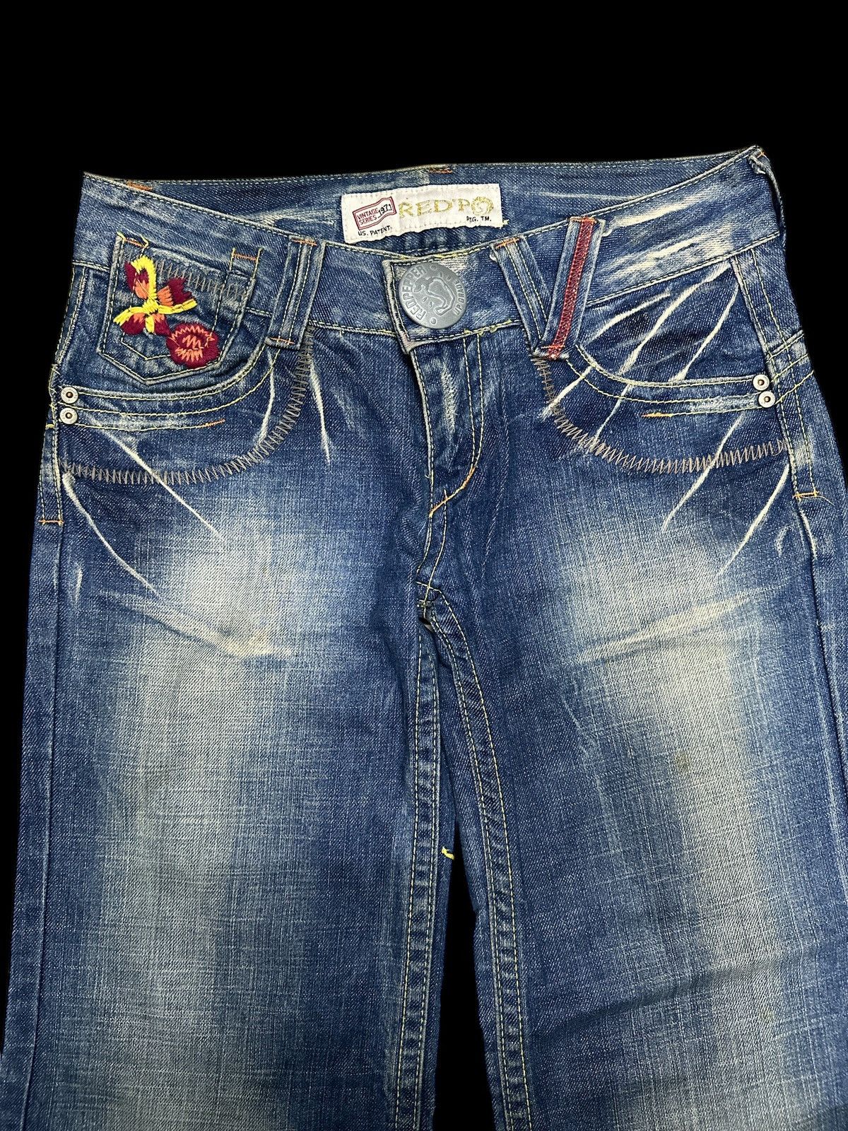 Kapital Denim Red Peppers Shorts Embroide 💥❗️ Size US 30 / EU 46 - 3 Thumbnail