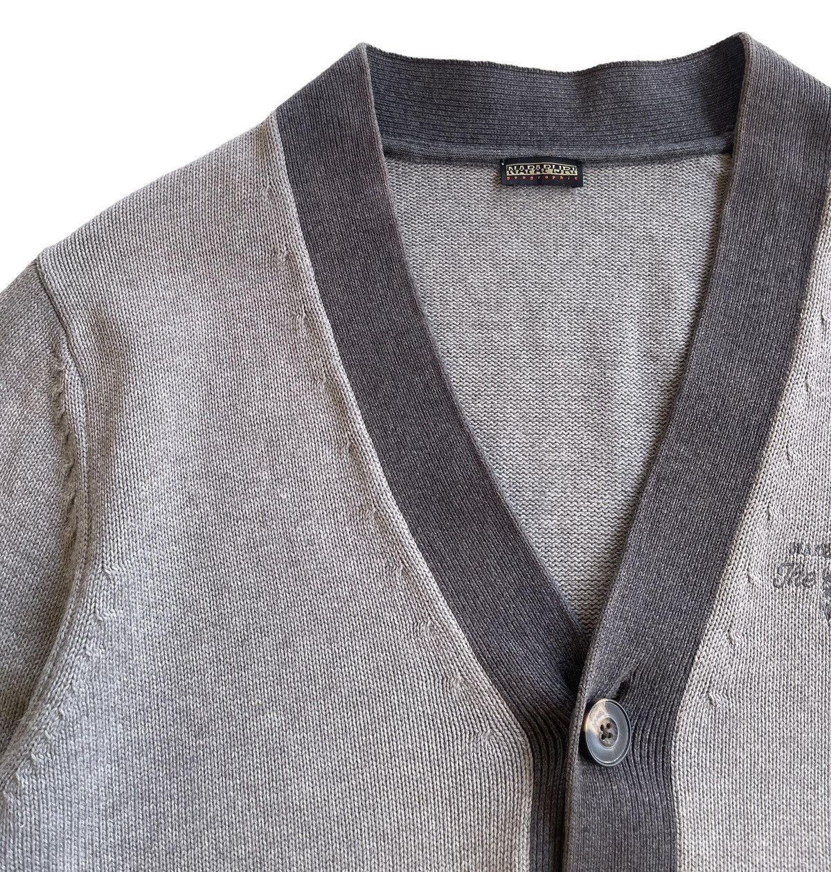 Napapijri Napapijri Men Cardigan Knit (Sunfaded Grey) Size US L / EU 52-54 / 3 - 9 Thumbnail