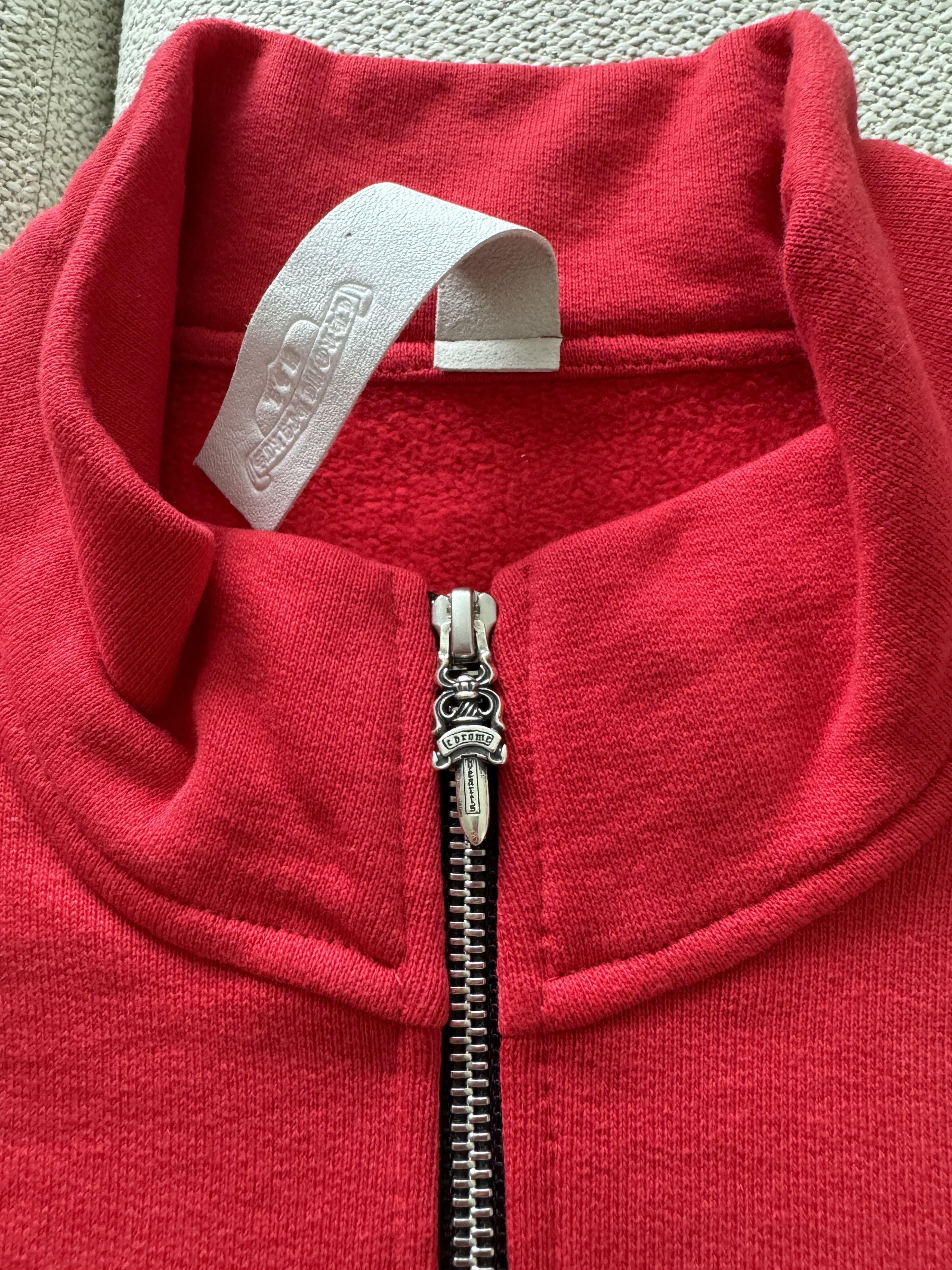 Chrome Hearts Chrome Hearts Red Hollywood Triple Cross Half Zip Sweatshirt Size US L / EU 52-54 / 3 - 15 Thumbnail