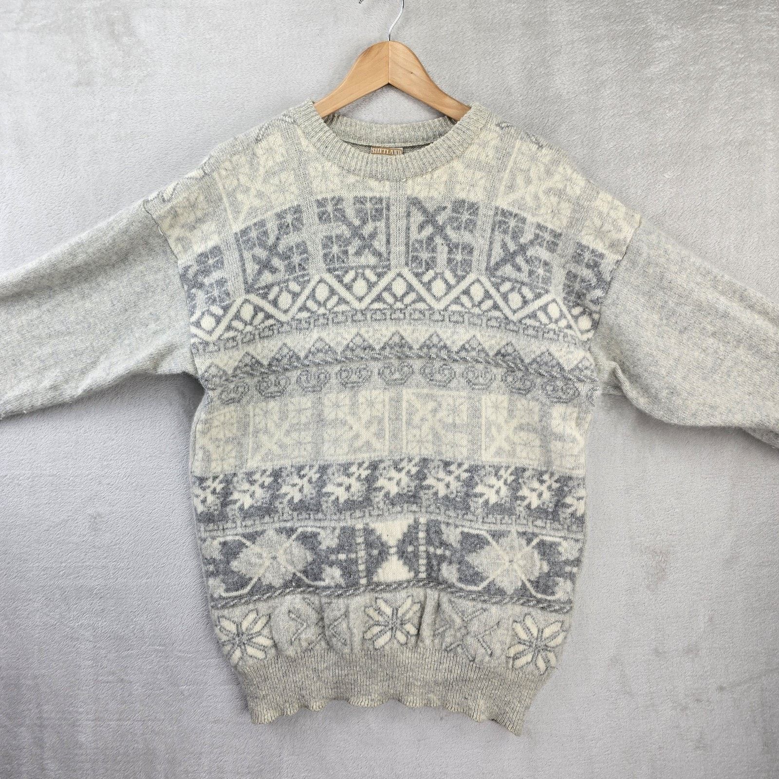 Other Vintage Or & Hal Shetland Wool Fairl Isle Sweater Men Medium Size US M / EU 48-50 / 2 - 2 Thumbnail