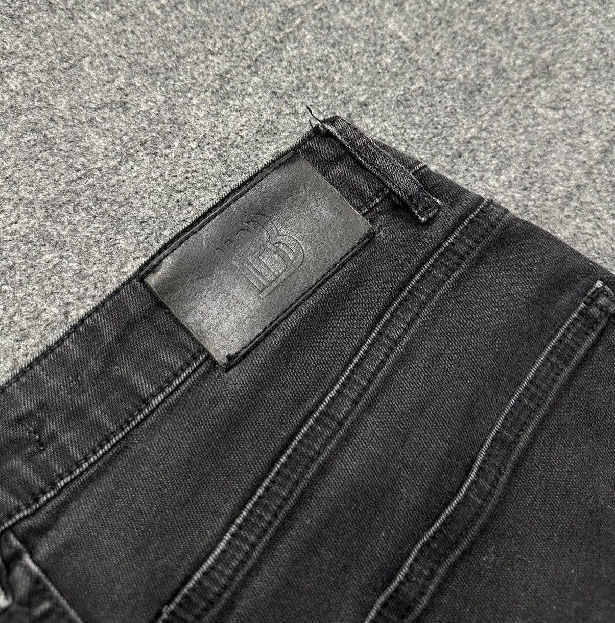 Pierre Balmain Pierre Balmain - Men’s Moto Biker - Washed Black Denim Jeans Size US 32 / EU 48 - 7 Thumbnail