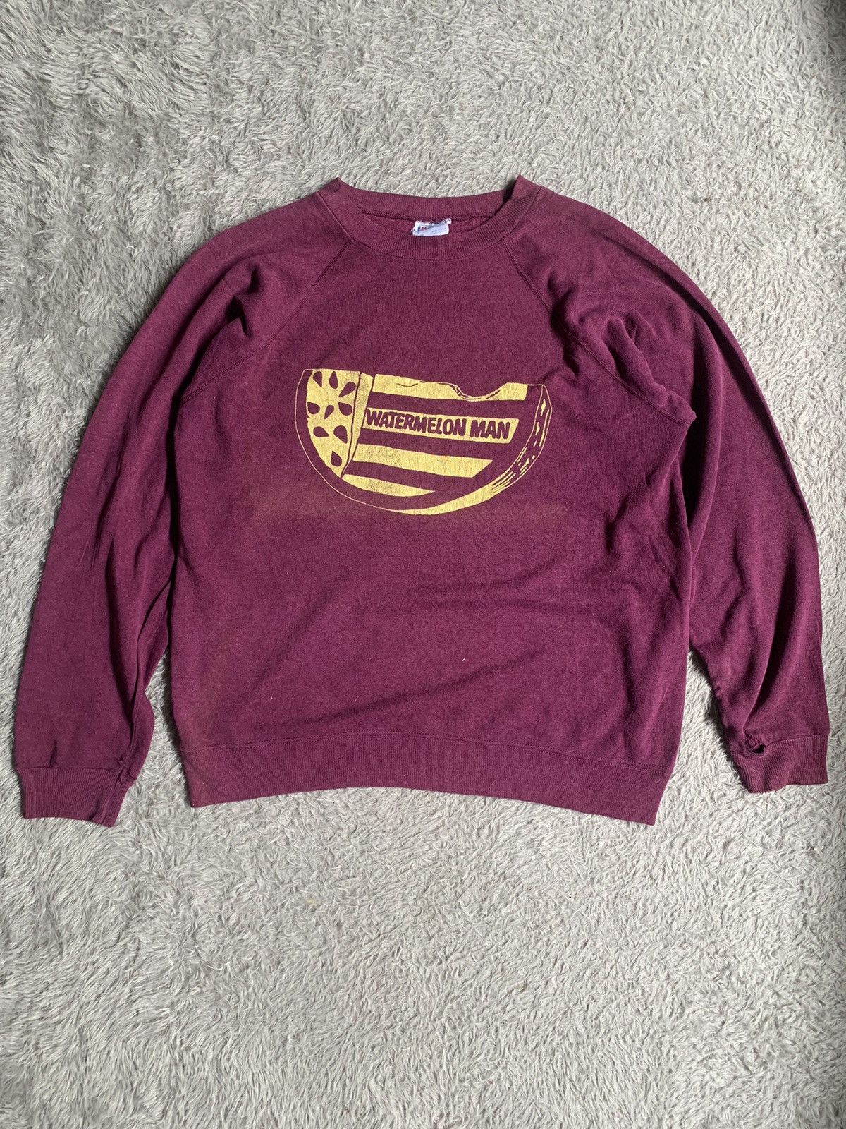 Vintage Vintage Very Rare 70s / 80s Movie Watermelon Man Crewneck Size US M / EU 48-50 / 2 - 1 Thumbnail