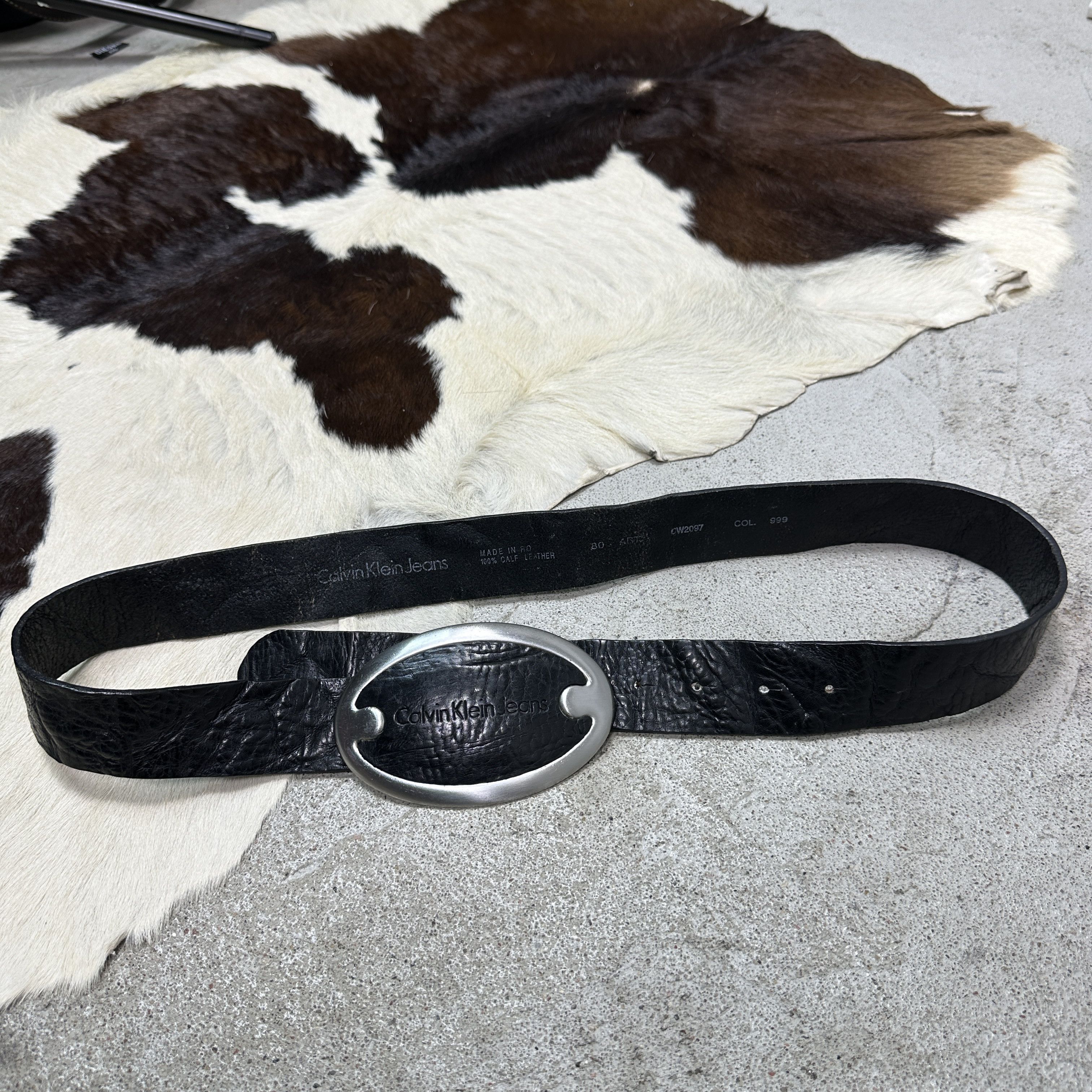 Calvin Klein Vintage Avant Garde Leather Calvin Klein 00s Belt Size ONE SIZE - 2 Thumbnail
