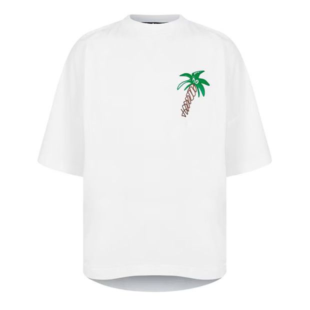 image of Palm Angels O1G2R1Mq0524 T-Shirts In White & Multi, Men's (Size Large)