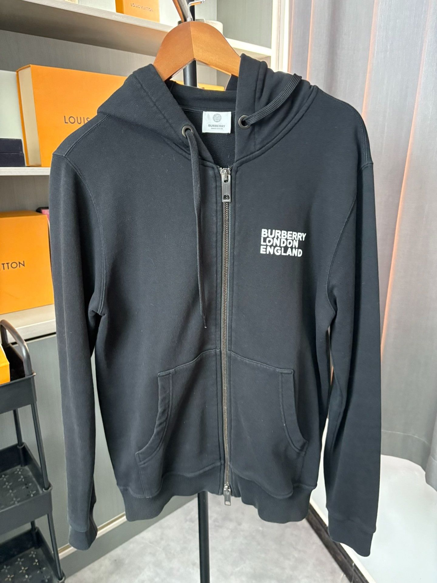 Burberry Burberry Black Hoodie XS Men Size US XS / EU 42 / 0 - 1 Thumbnail