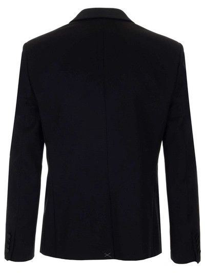 Saint Laurent Paris o1bcso1str0125 Tuxedo Jacket In Grain De Poudre in Black Size US M / EU 48-50 / 2 - 2 Thumbnail