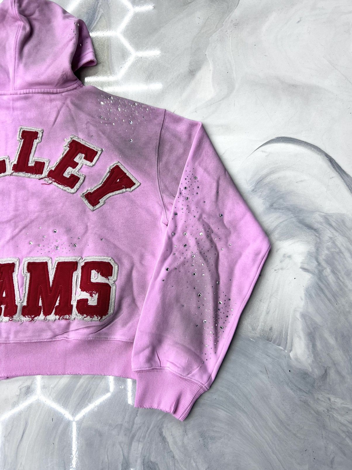 Vale Vale Pink Venus Crystal Cluster Zip Up Hoodie Size L Size US L / EU 52-54 / 3 - 13 Thumbnail