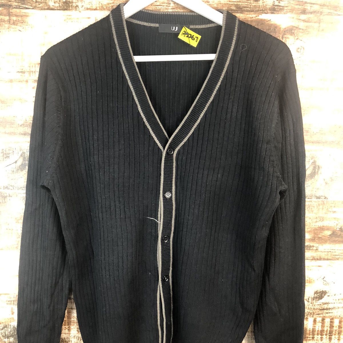 Japanese Brand UJ Black vintage plain Cardigan Knitwear #A2267 Size US M / EU 48-50 / 2 - 5 Thumbnail