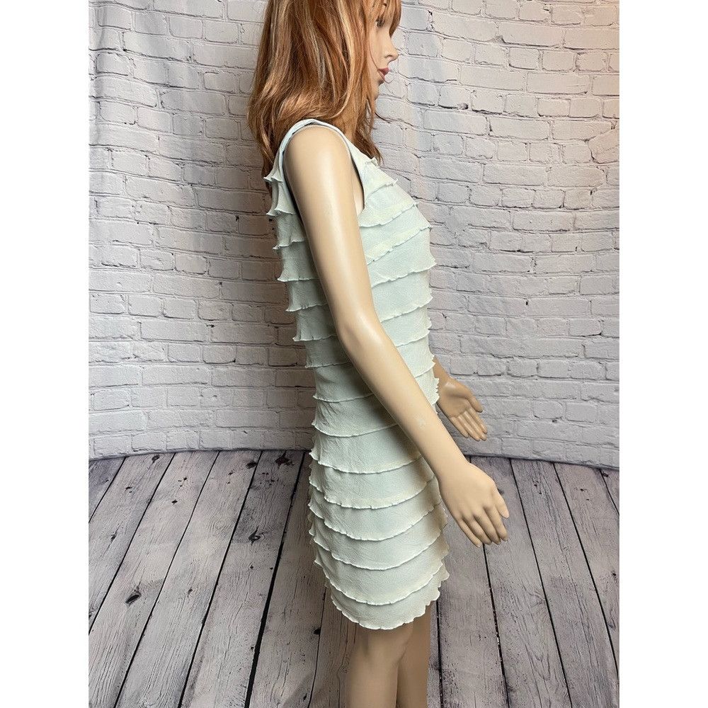 Other Chetta B Baby Blue Silk Ruffle Mini Dress Size 6 Size M / US 6-8 / IT 42-44 - 9 Thumbnail