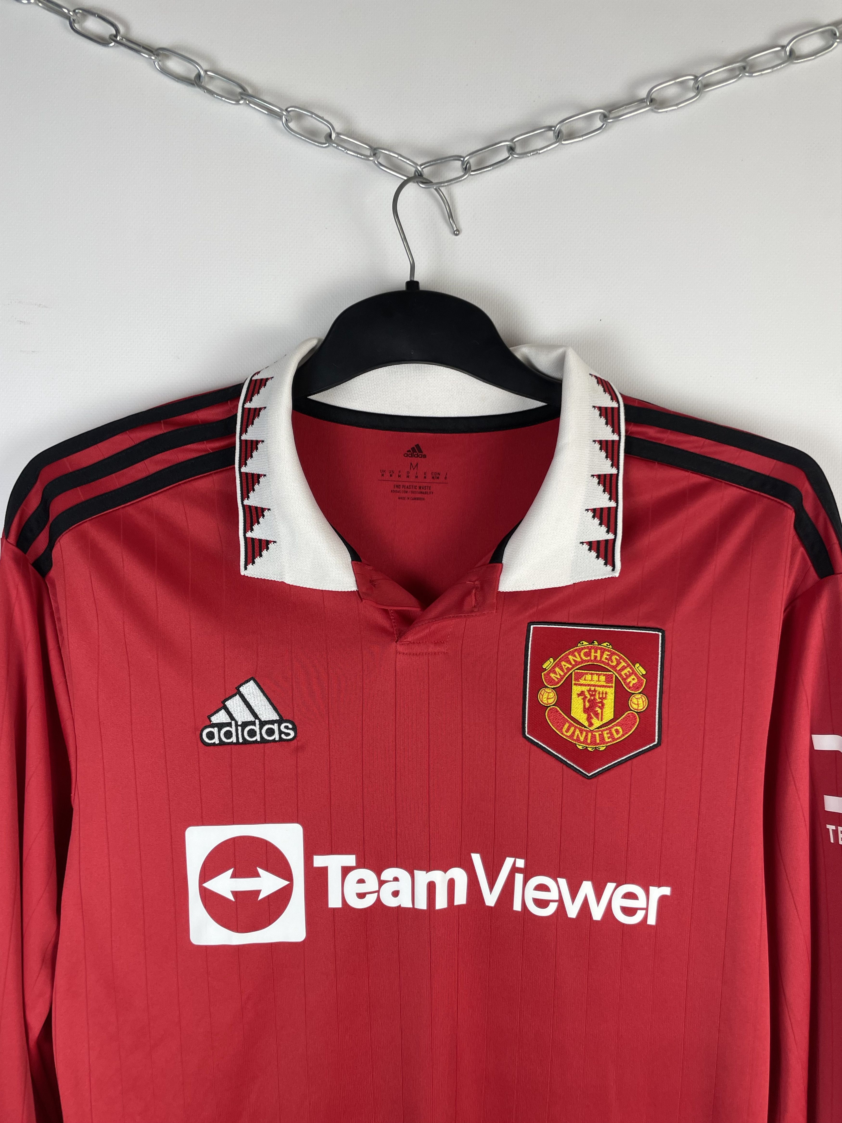 Adidas × Vintage Adidas Manchester United 22/23 Home Jersey Long Sleeve Size US M / EU 48-50 / 2 - 3 Thumbnail