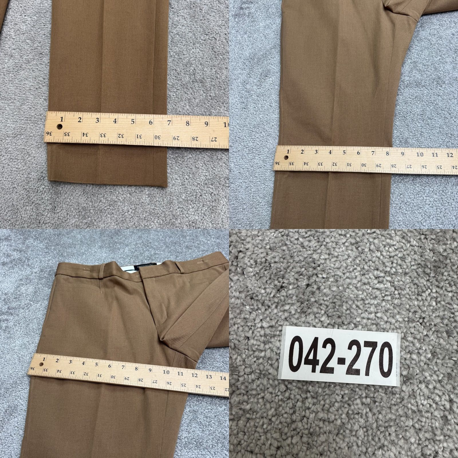 Banana Republic Banana Republic Sloan Ankle Crop Slim Trouser Pants Women 12 Heather Camel Brown Size 34" / US 12 / IT 48 - 9 Thumbnail