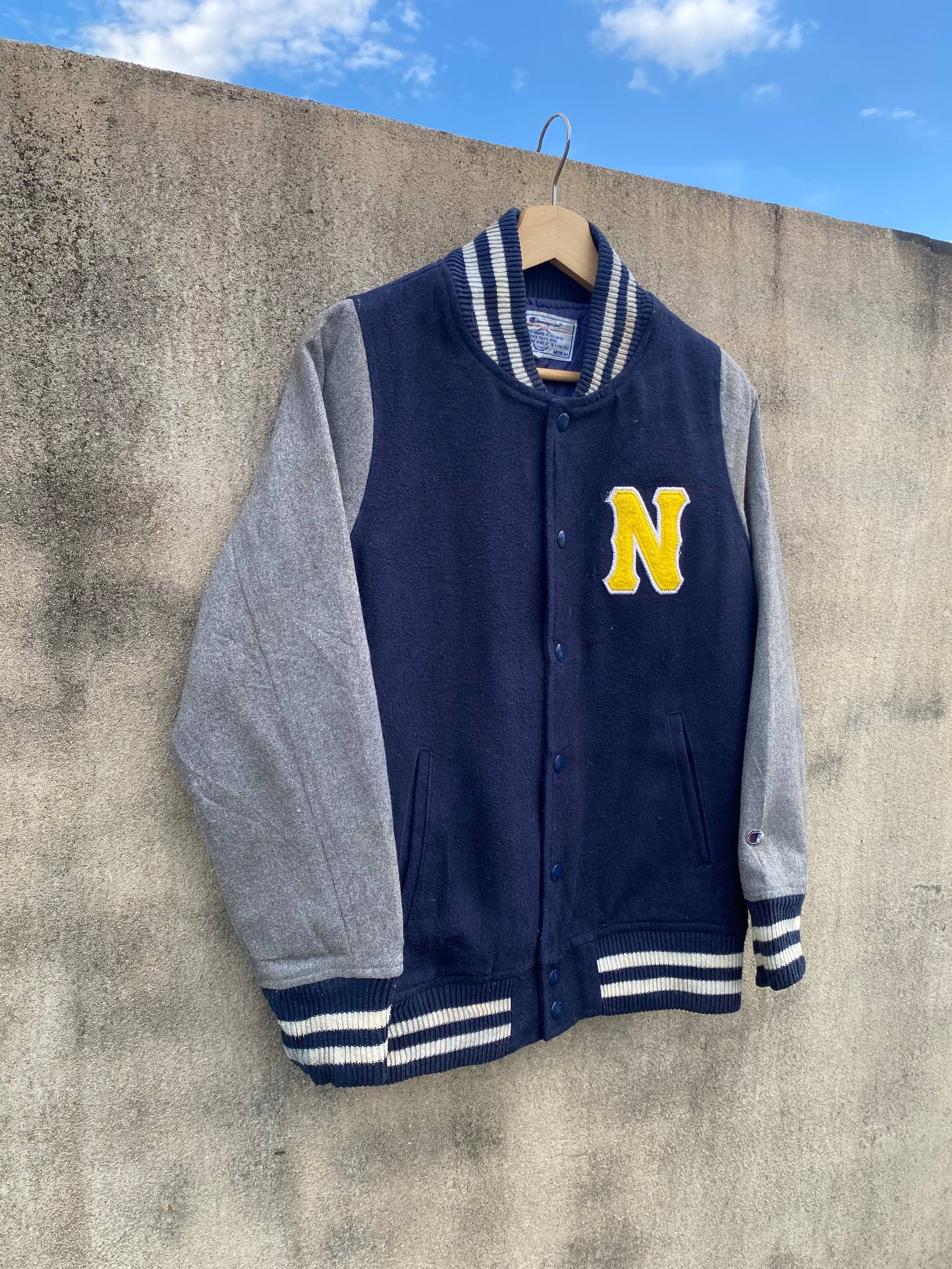 Champion Vintage 90s Champion Letter "N" Varsity Jacket Size US M / EU 48-50 / 2 - 3 Thumbnail