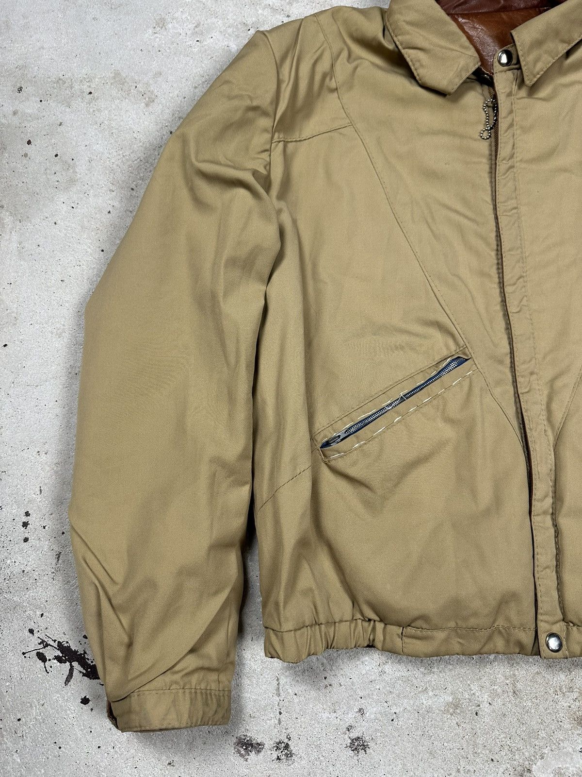 Vintage Vintage 90s Brown Leather Reversible Rare Bomber Jacket Size US L / EU 52-54 / 3 - 15 Thumbnail